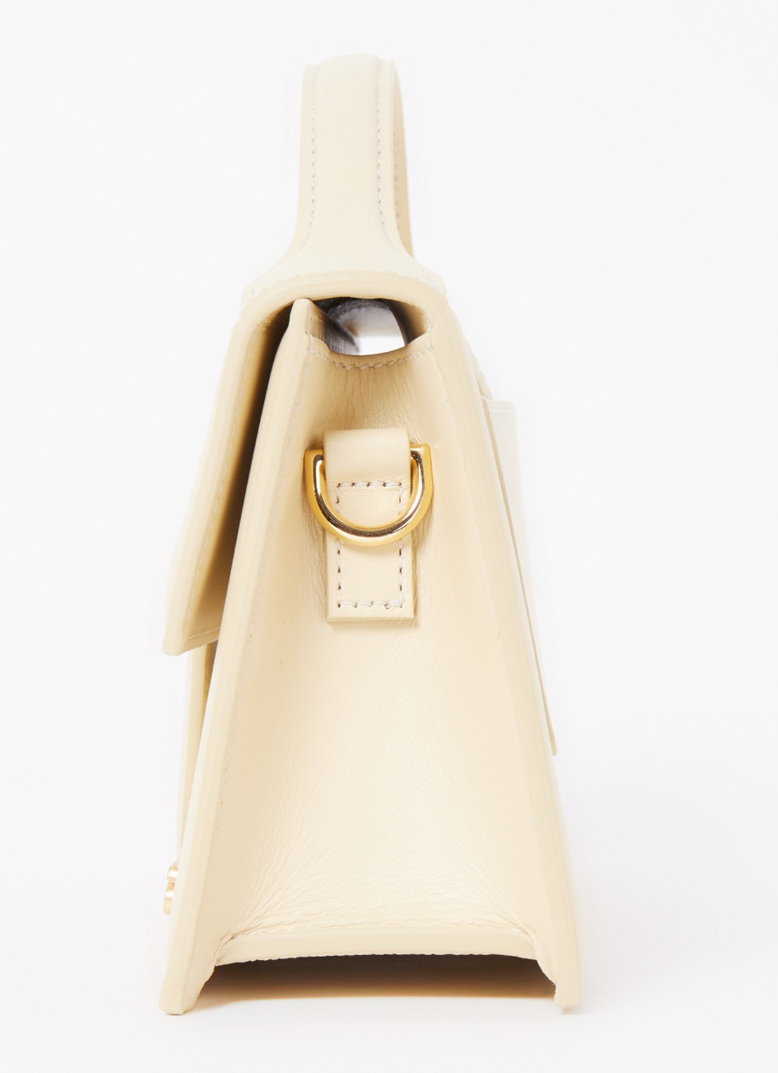 Jacquemus Le Grand Bambino handtas van leer met afneembare schouderriem - detail 6 ivoor