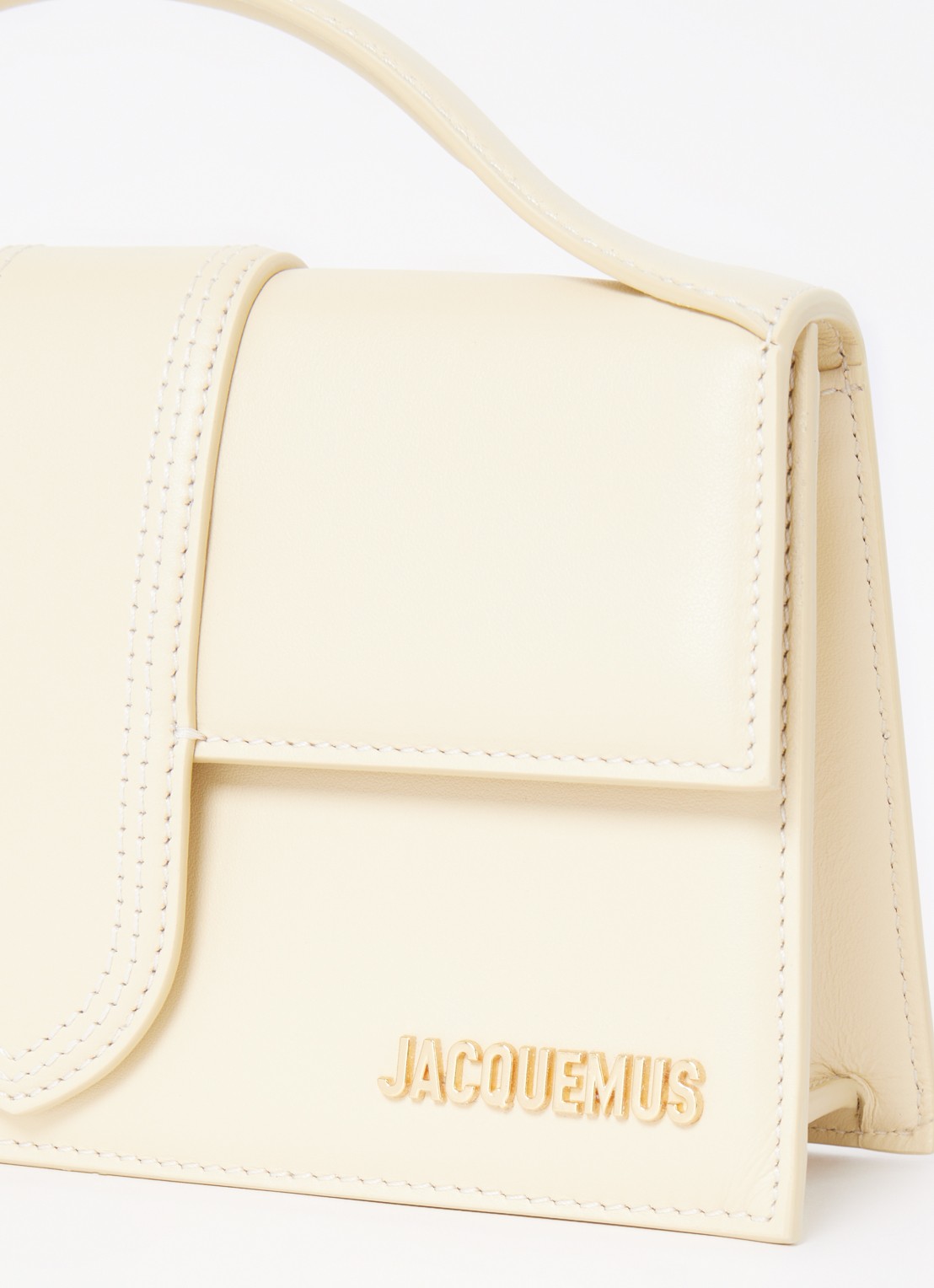 Jacquemus Le Grand Bambino handtas van leer met afneembare schouderriem - detail 7 ivoor