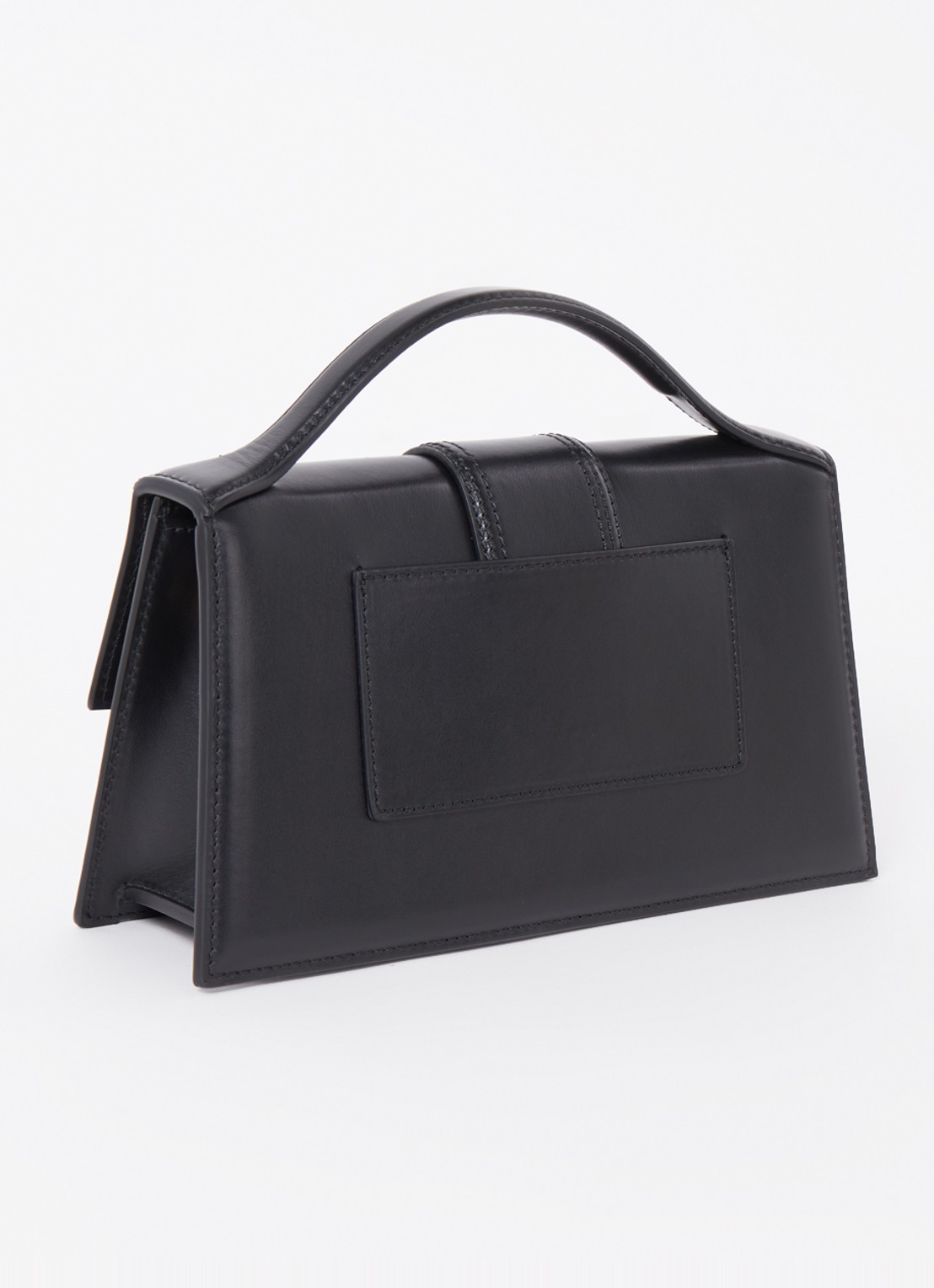 Jacquemus Le Grand Bambino handtas van leer met afneembare schouderriem - achterkant zwart