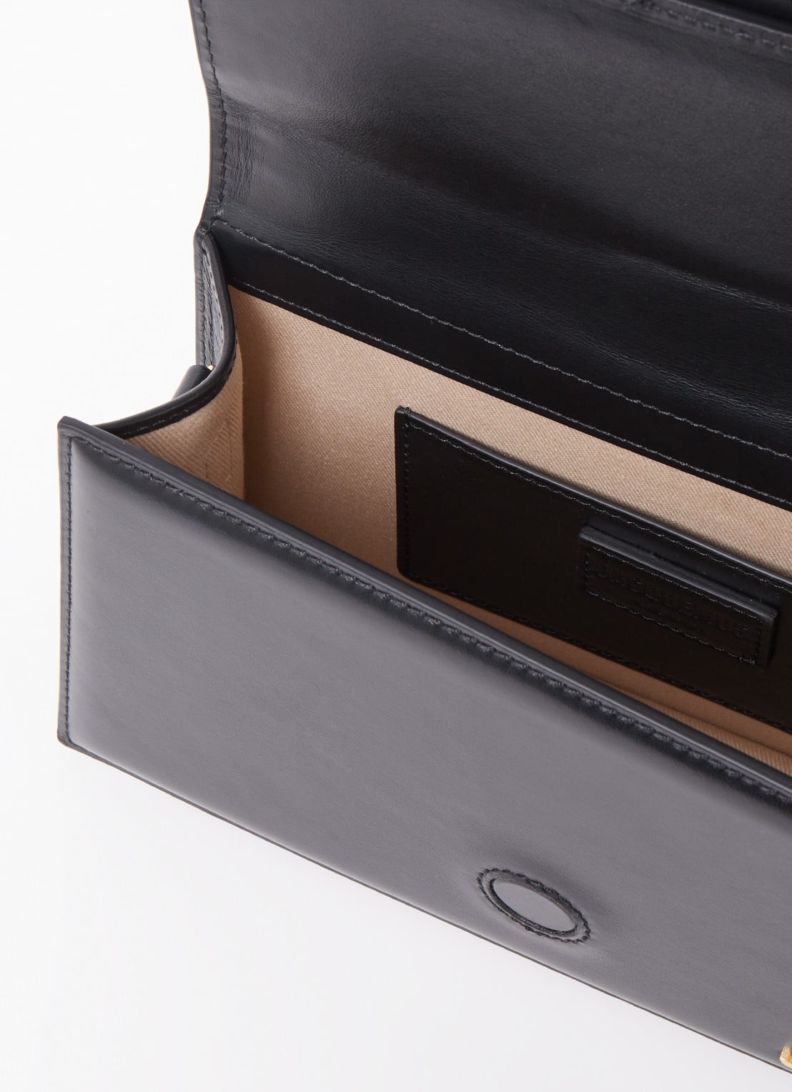 Jacquemus Le Grand Bambino handtas van leer met afneembare schouderriem - detail 5 zwart