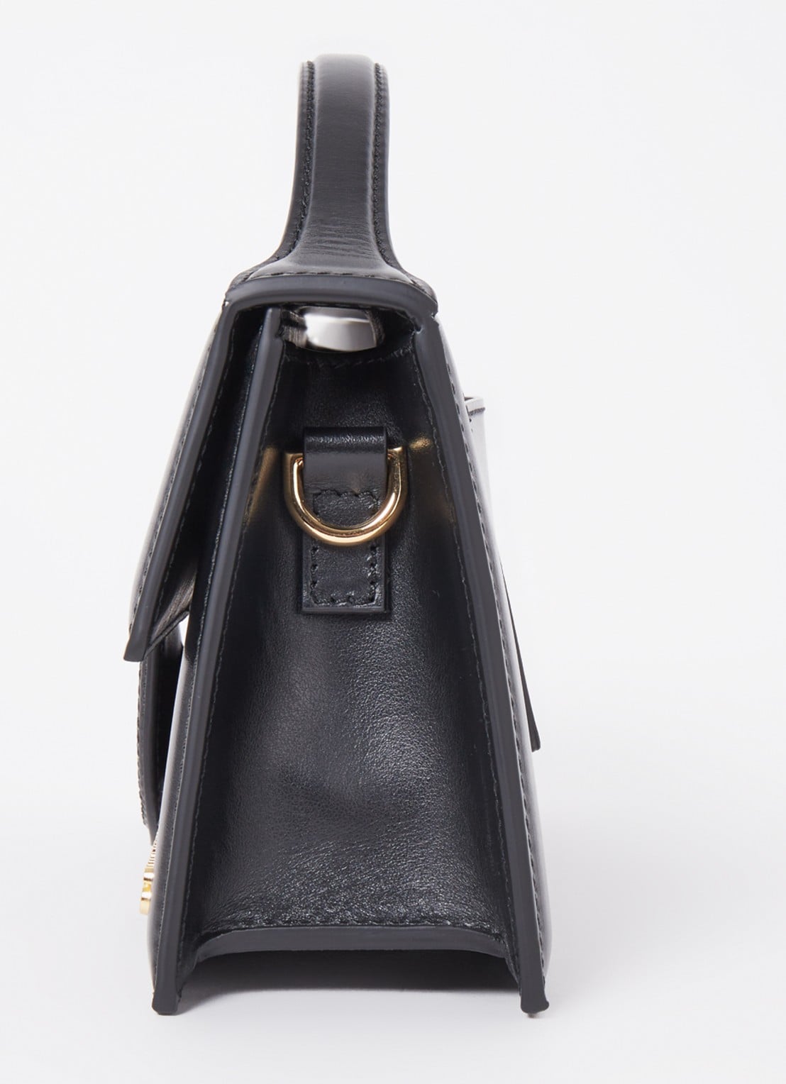 Jacquemus Le Grand Bambino handtas van leer met afneembare schouderriem - detail 6 zwart