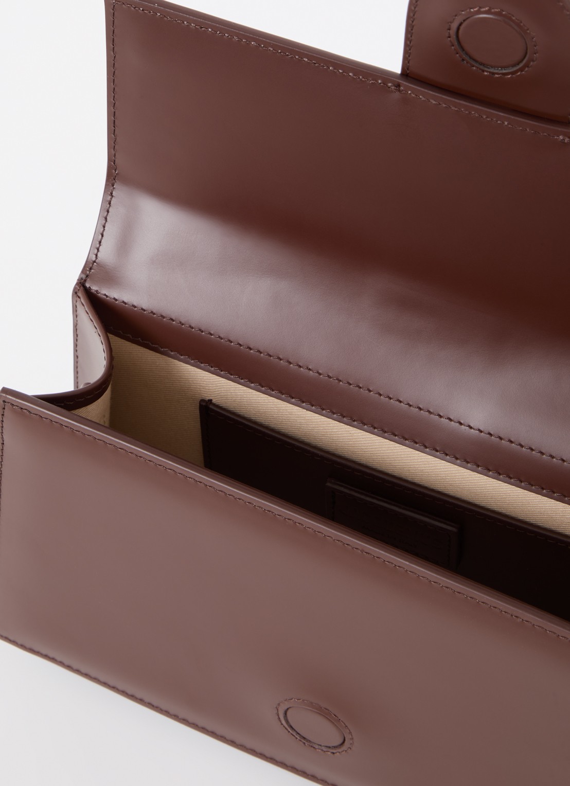 Jacquemus Le Grand Bambino handtas van leer met afneembare schouderriem - detail 5 bruin