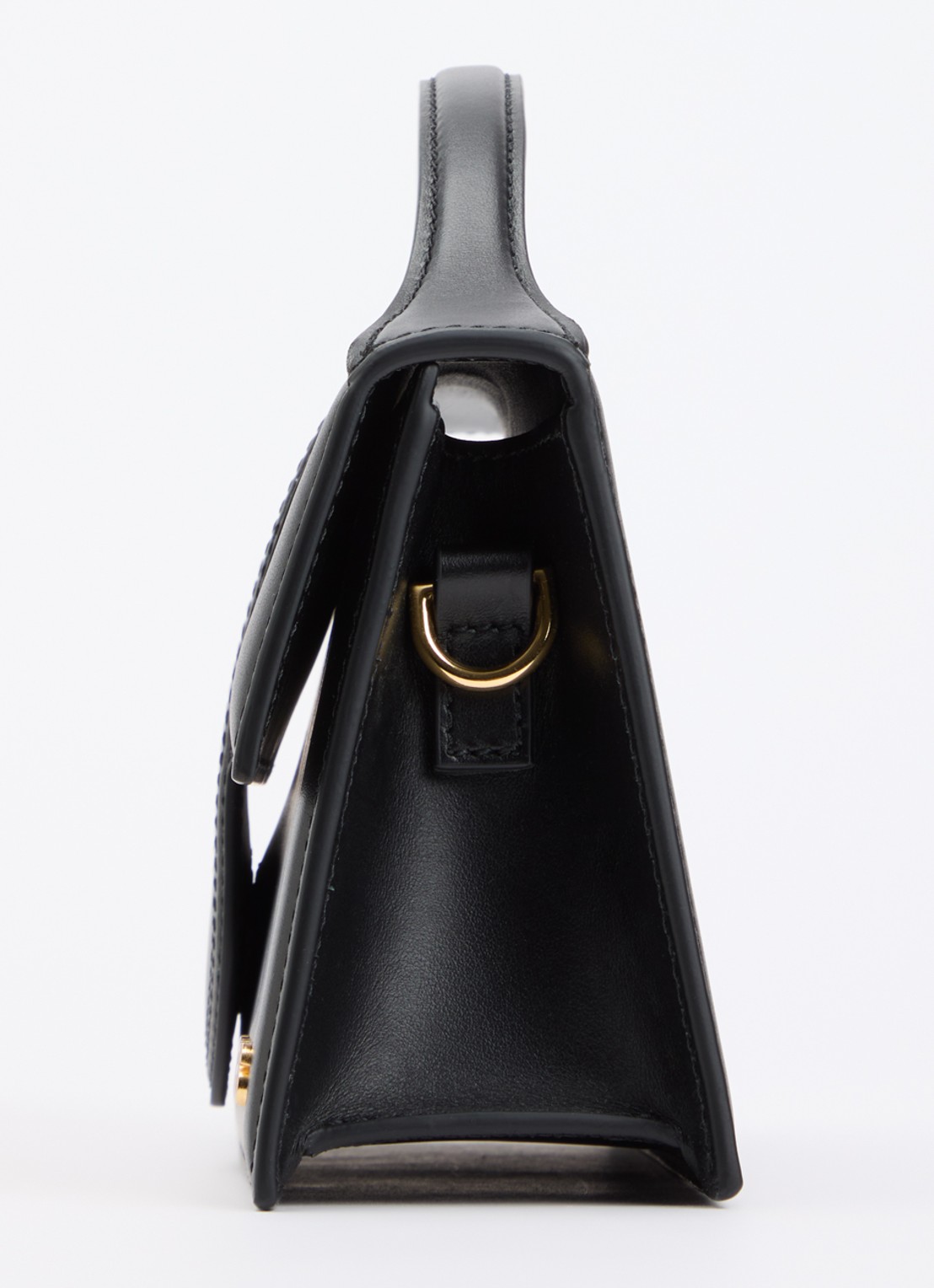 Jacquemus Le Grand Bambino handtas van leer met afneembare schouderriem - detail 6 zwart