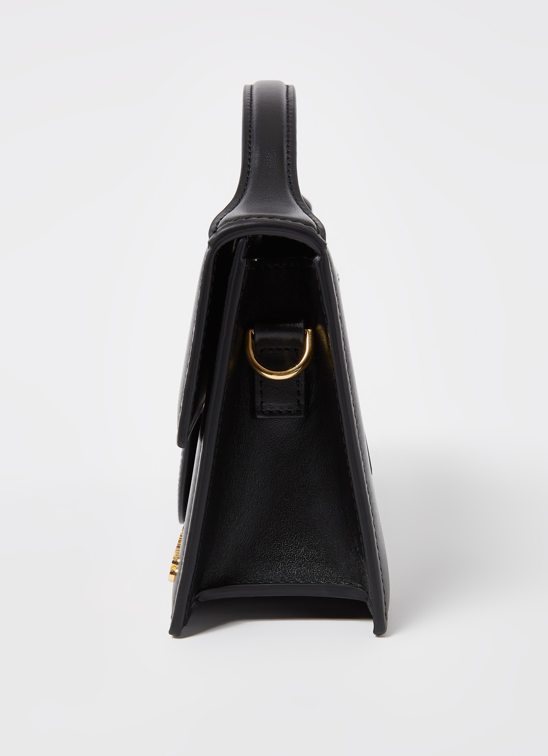 Jacquemus Le Grand Bambino handtas van leer - detail 2 zwart
