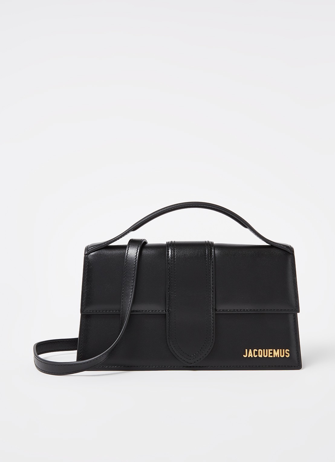 Jacquemus Le Grand Bambino handtas van leer - voorkant 4 zwart