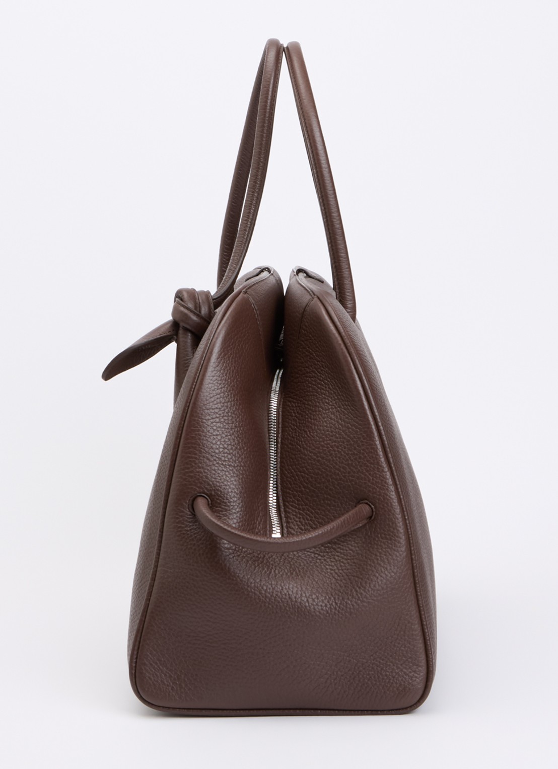 Jacquemus Le Grand Turismo schoudertas van kalfsleer - detail 2 donkerbruin