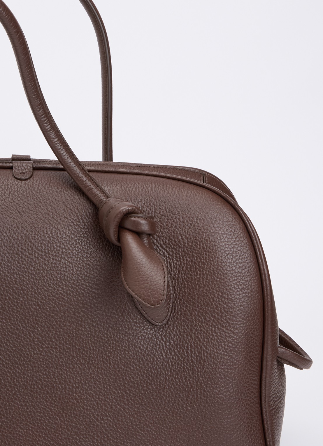 Jacquemus Le Grand Turismo schoudertas van kalfsleer - detail 3 donkerbruin