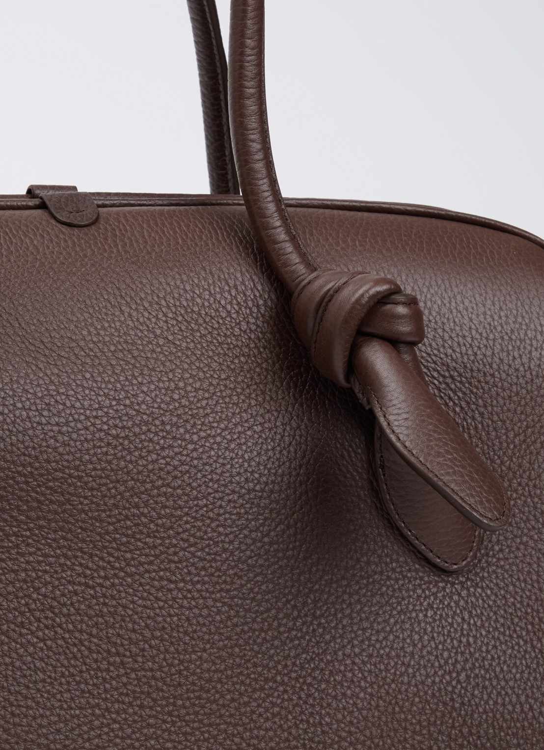 Jacquemus Le Grand Turismo schoudertas van kalfsleer - detail 3 donkerbruin