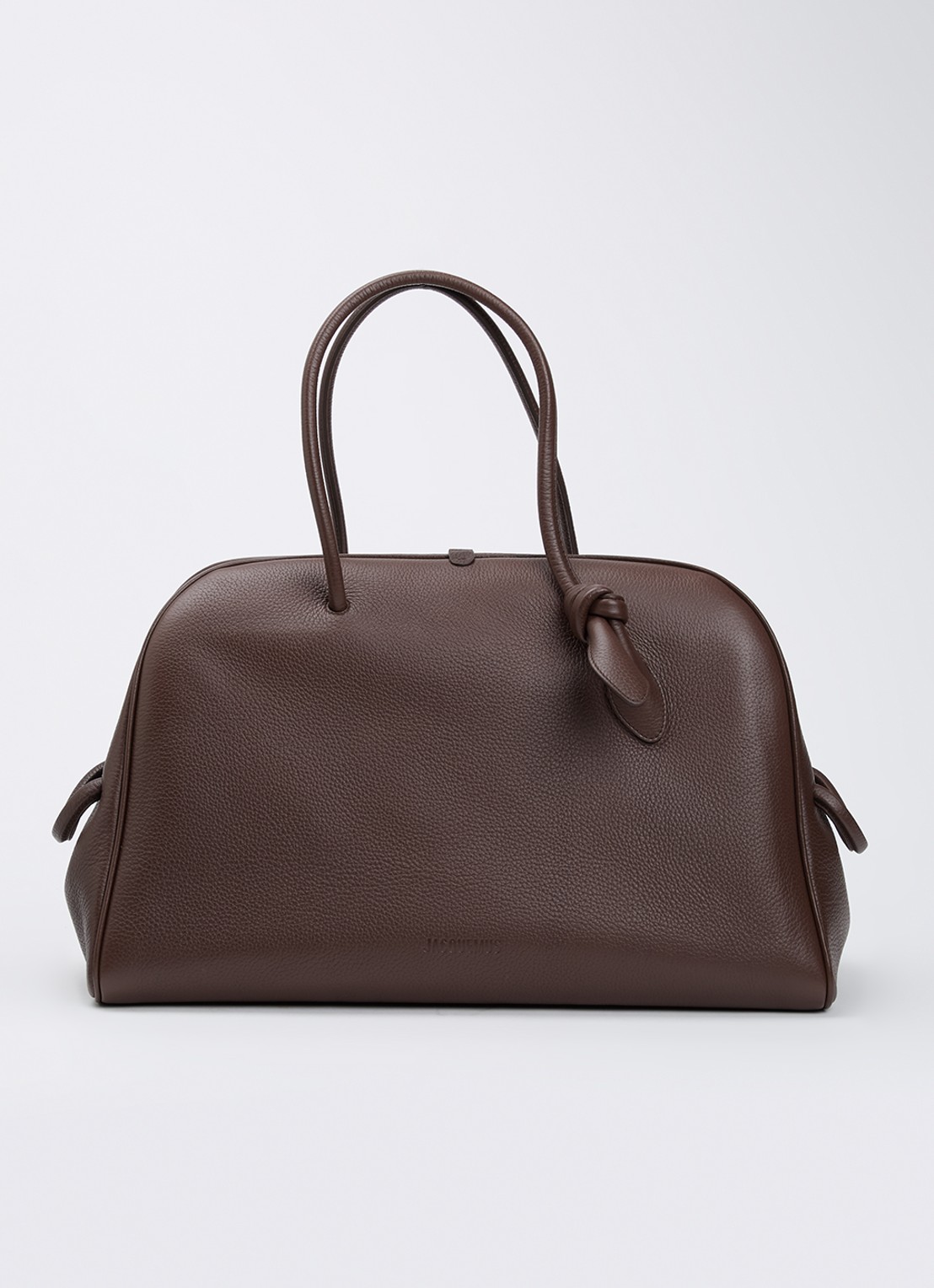 Jacquemus Le Grand Turismo schoudertas van kalfsleer - voorkant 6 donkerbruin