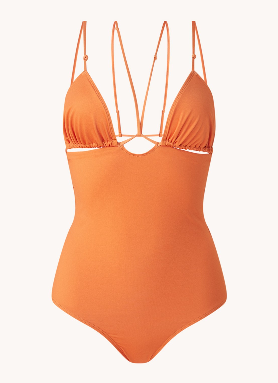 Jacquemus Le Maillot Pila badpak met cut-out detail - voorkant 3 oranje