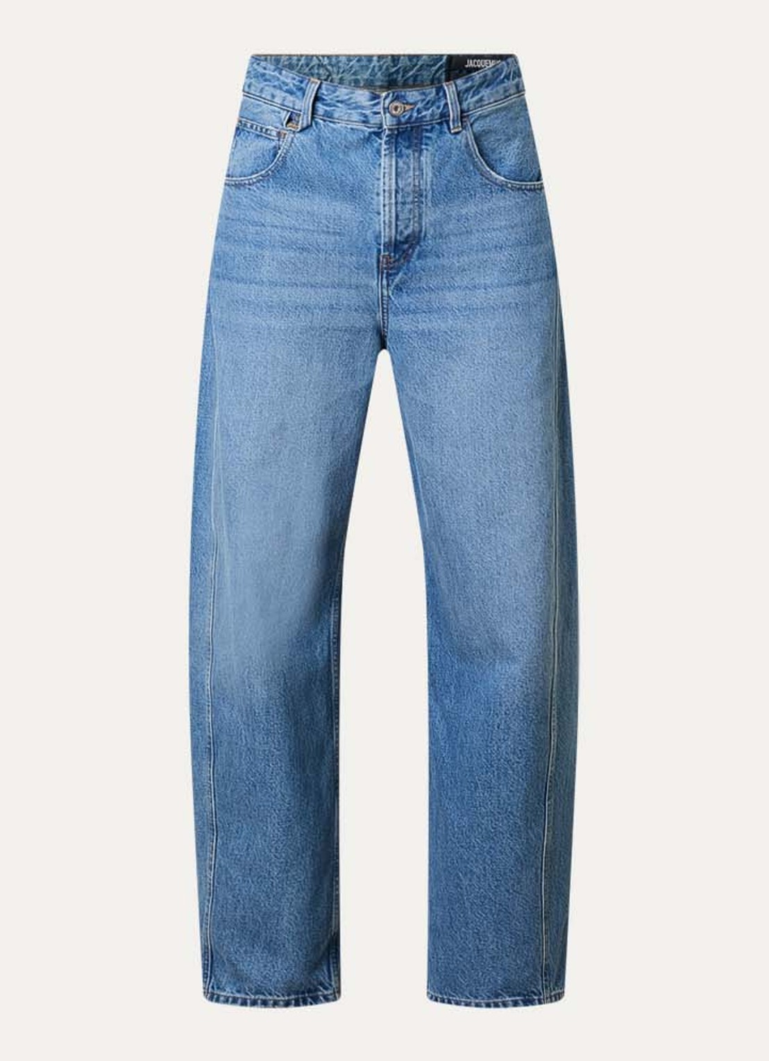 Jacquemus Le Mirada De-Nimes loose fit jeans met medium wassing - voorkant 5 indigo