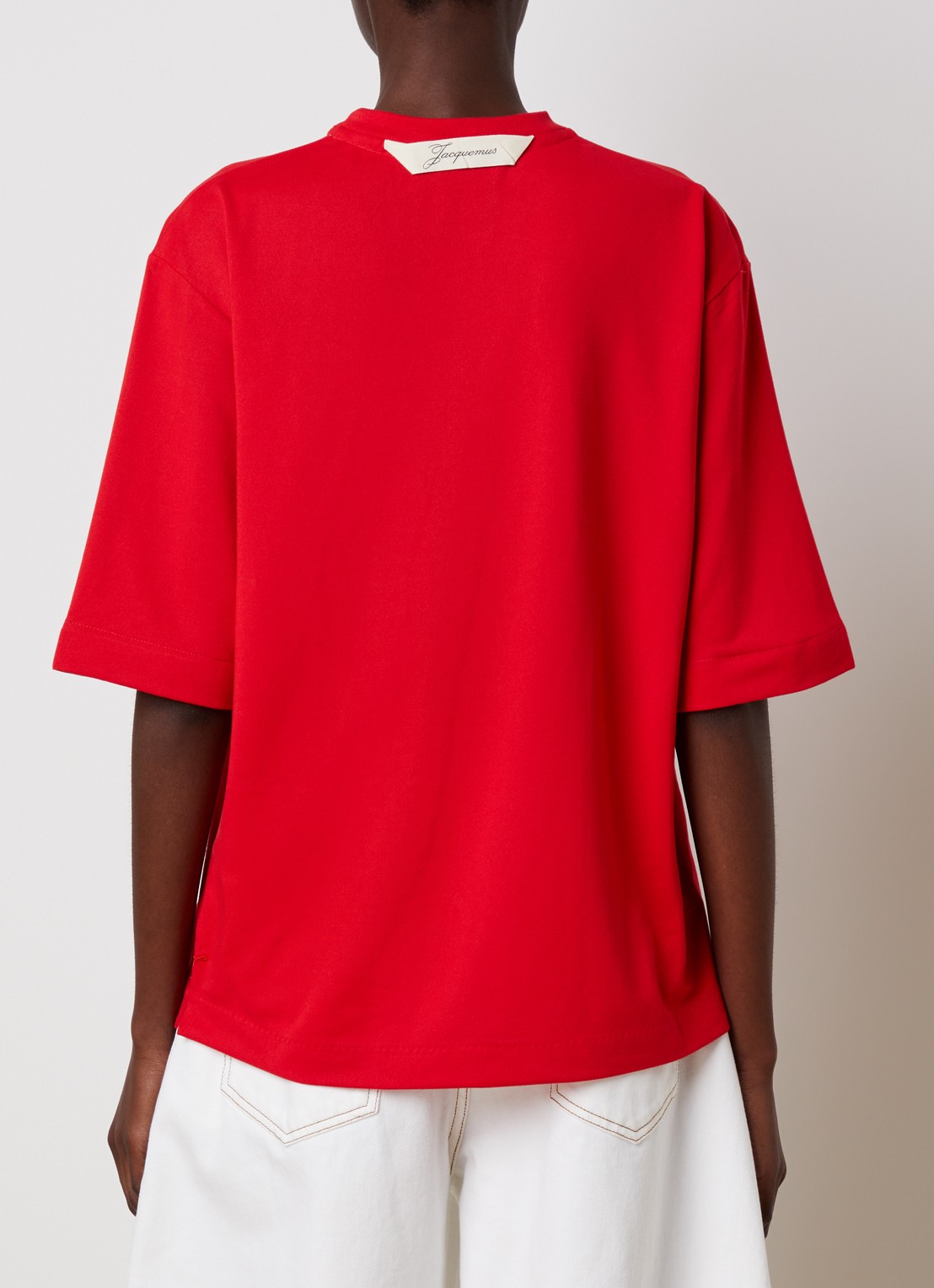 Jacquemus Le T-shirt met ronde hals - achterkant 5 rood