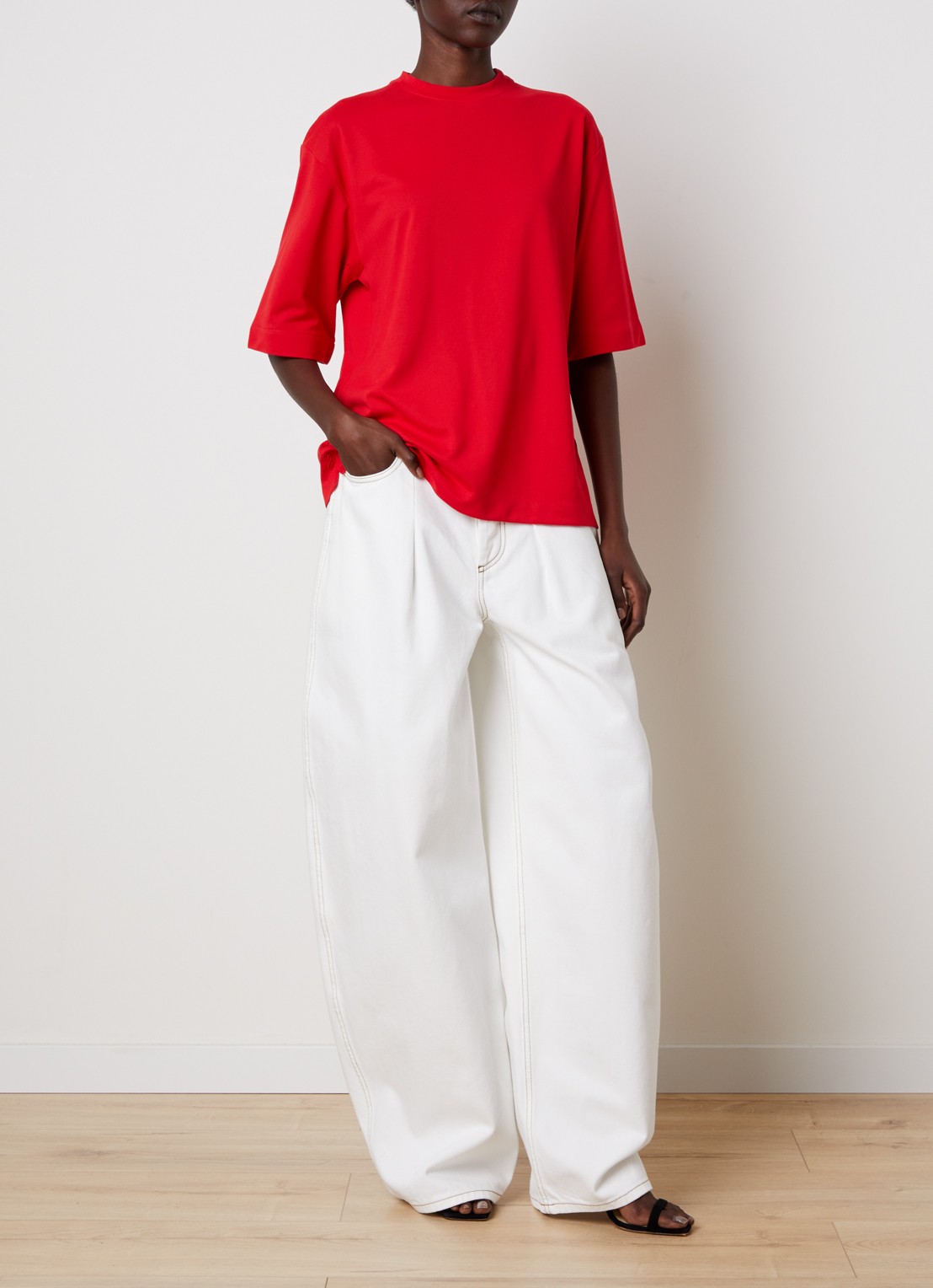 Jacquemus Le T-shirt met ronde hals - voorkant 4 rood