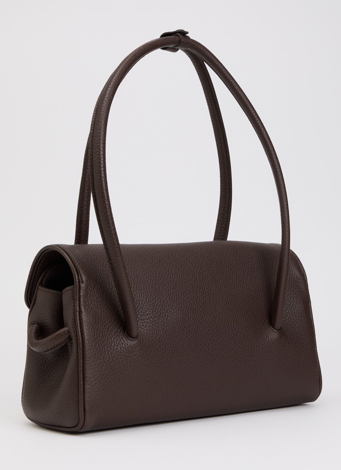 Jacquemus Le Turismo Long handtas van kalfsleer - achterkant 6 donkerbruin