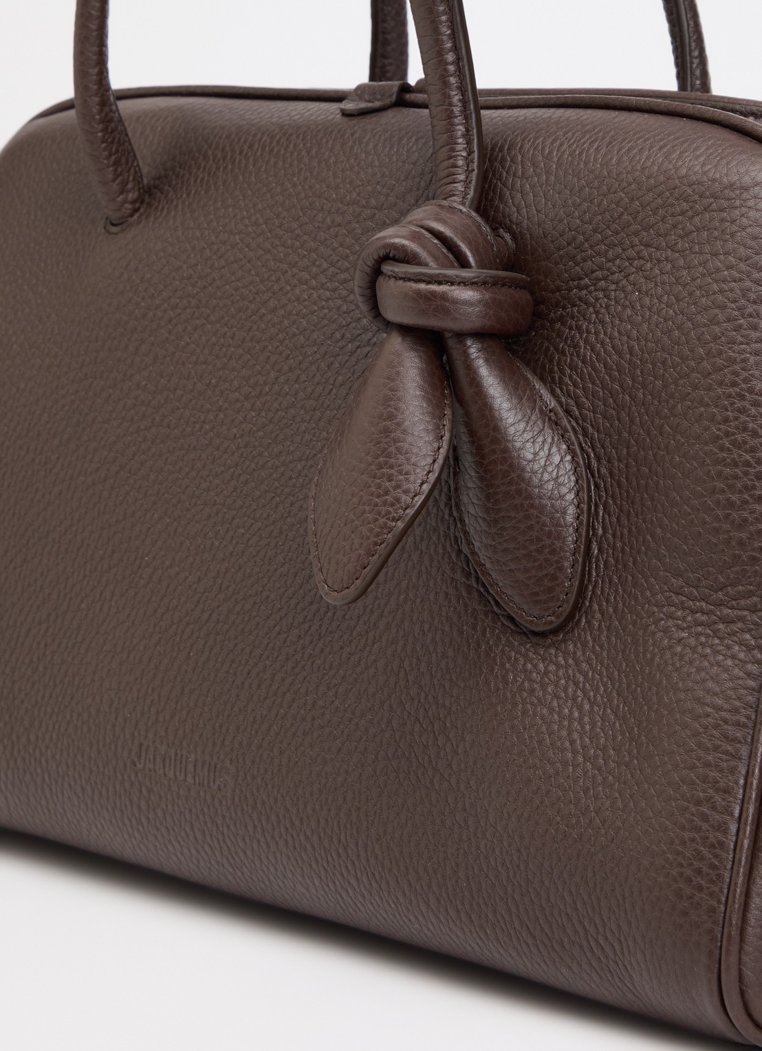 Jacquemus Le Turismo schoudertas van kalfsleer - detail 3 donkerbruin