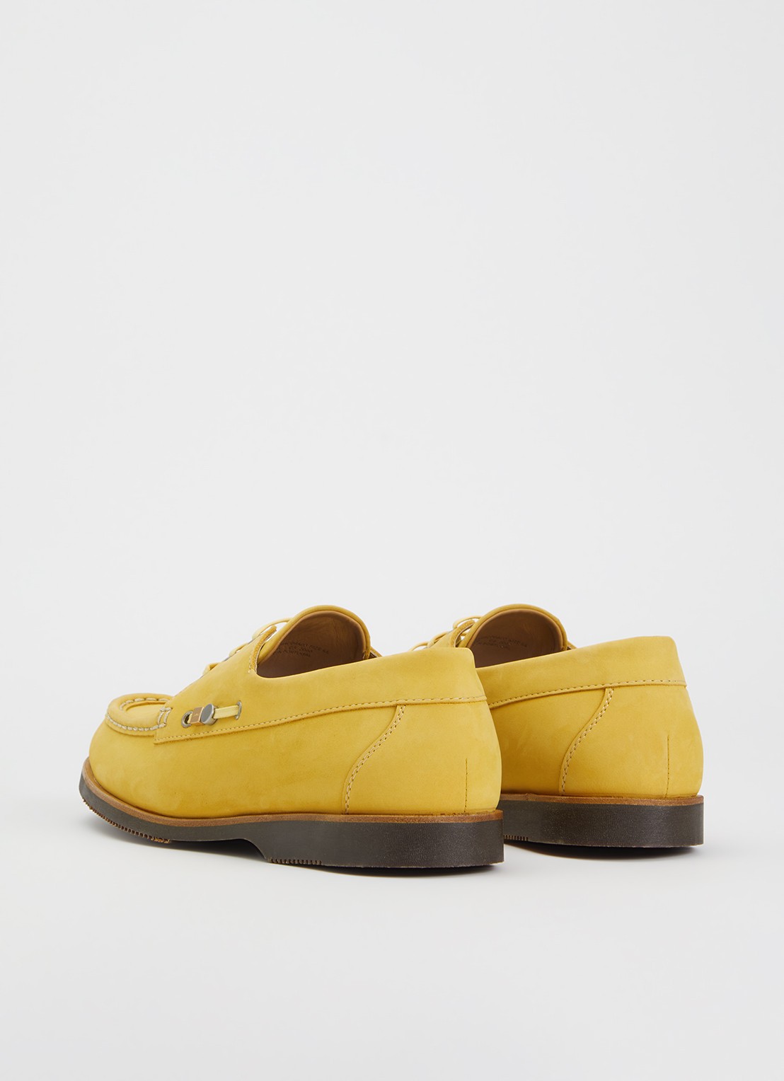 Jacquemus Les Canotiers bootschoen van nubuck - achterkant geel