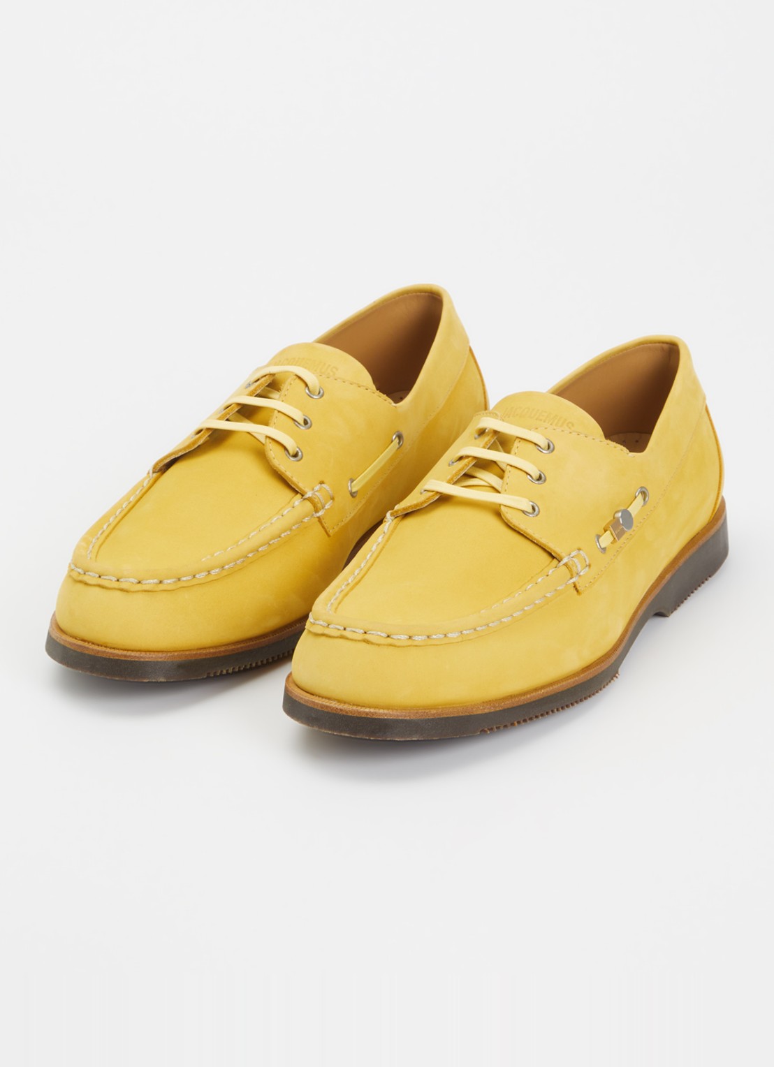 Jacquemus Les Canotiers bootschoen van nubuck - detail 3 geel