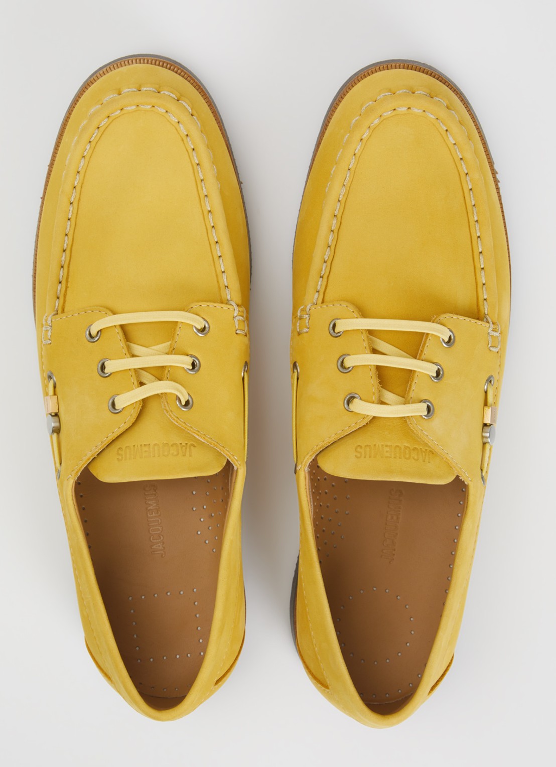 Jacquemus Les Canotiers bootschoen van nubuck - detail 4 geel