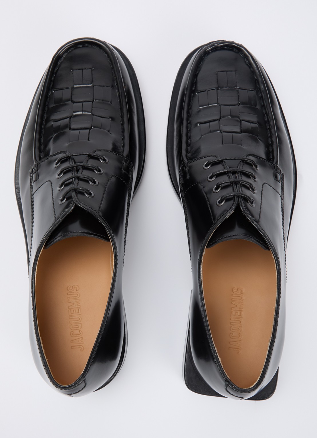 Jacquemus Les Derbies loafer van kalfsleer  - detail 2 zwart
