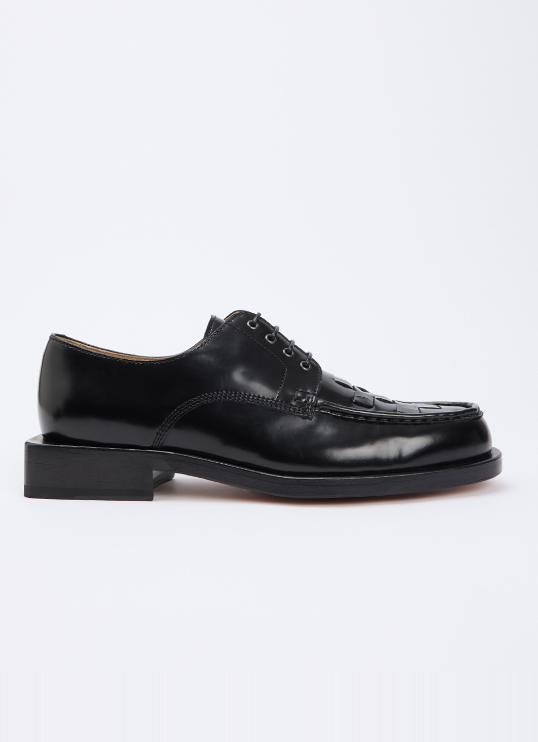 Jacquemus Les Derbies loafer van kalfsleer  - voorkant 6 zwart