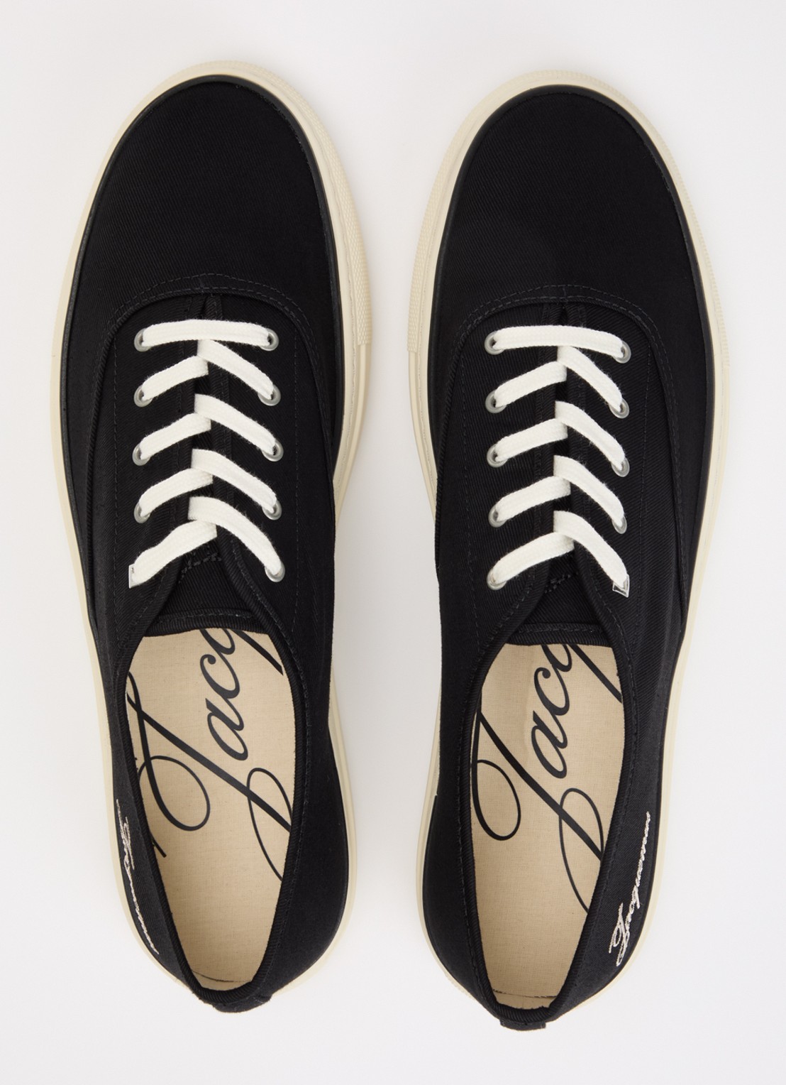 Jacquemus Les Fefe sneaker van canvas met logoborduring - detail 2 zwart