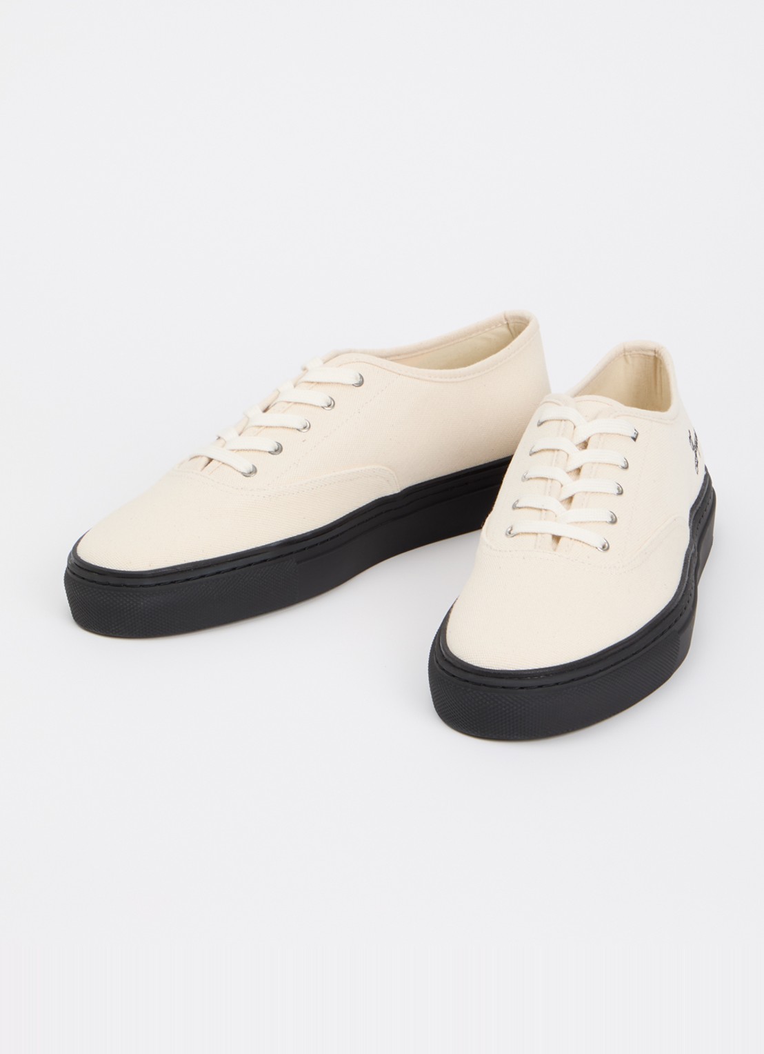 Jacquemus Les Fefe sneaker van canvas met logoborduring - detail 2 ivoor