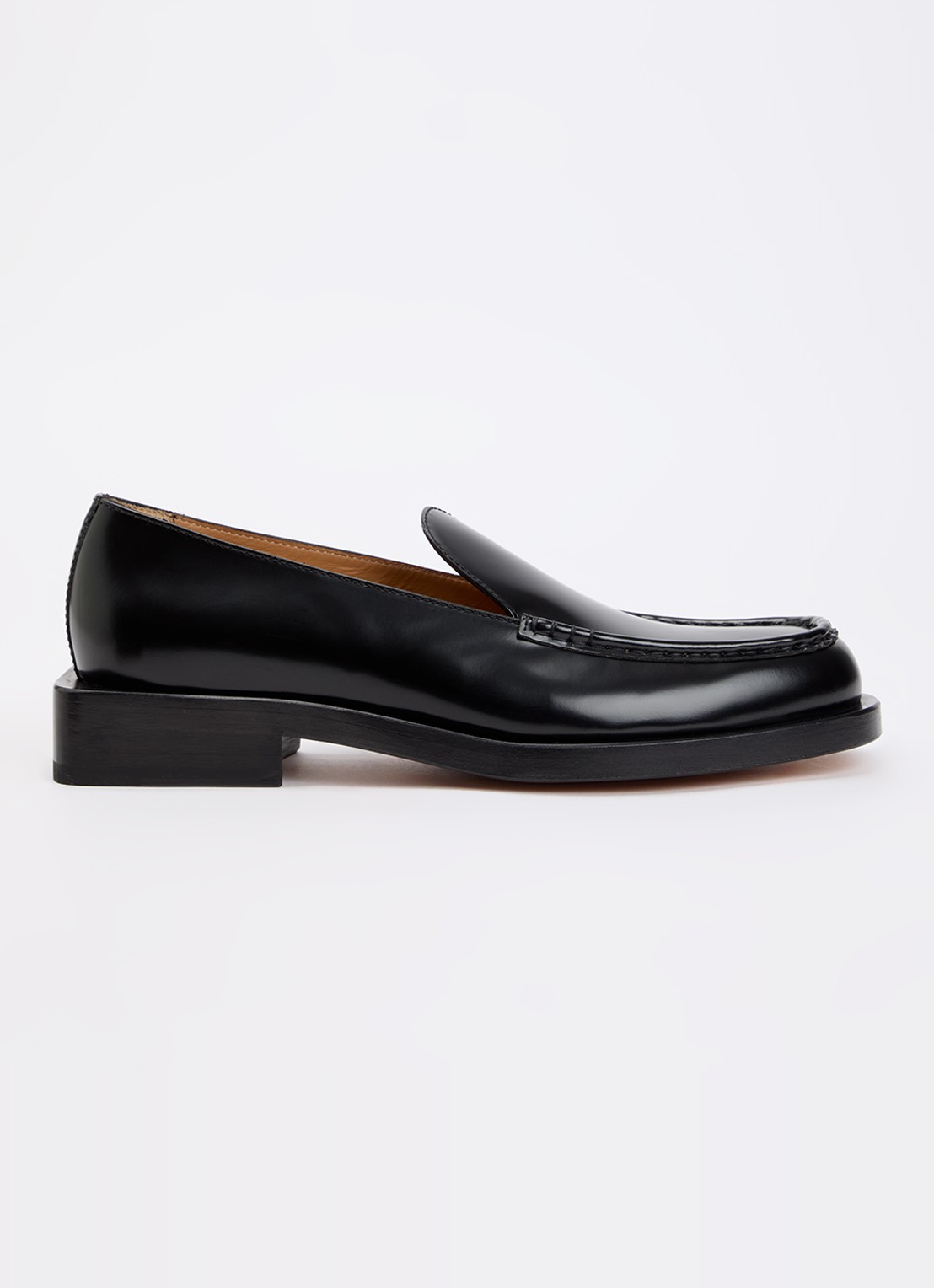 Jacquemus Les Mocassins loafer van leer  - voorkant zwart
