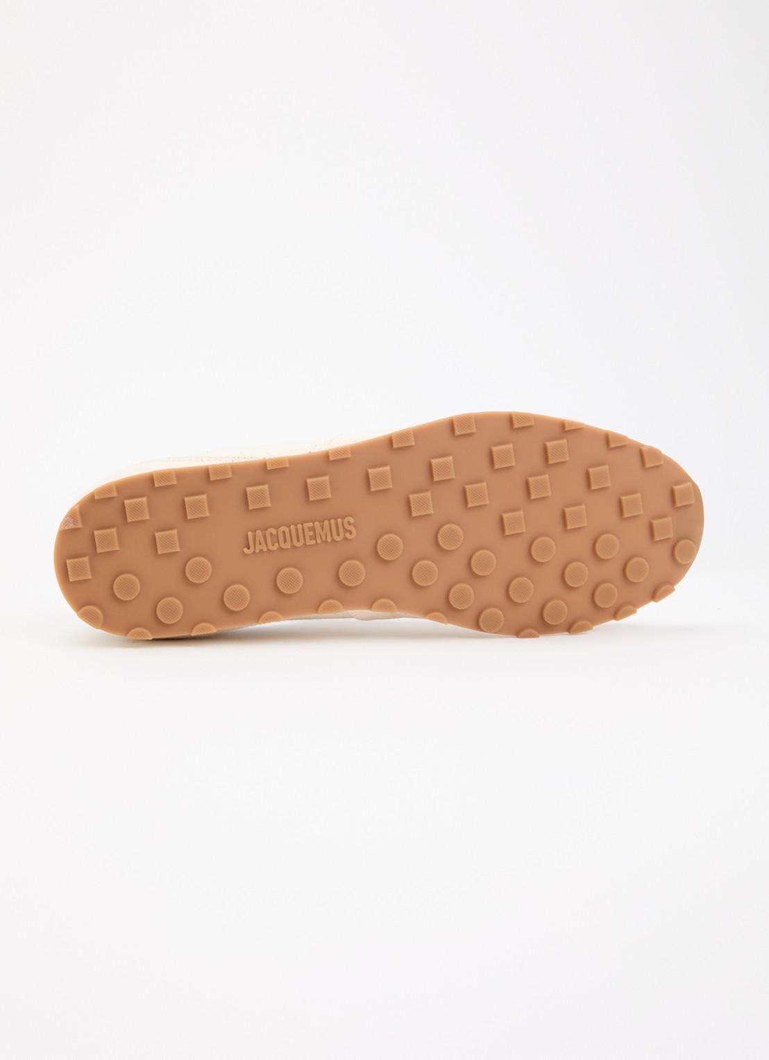 Jacquemus Les Tennis sneaker van canvas met leren details - detail 4 beige