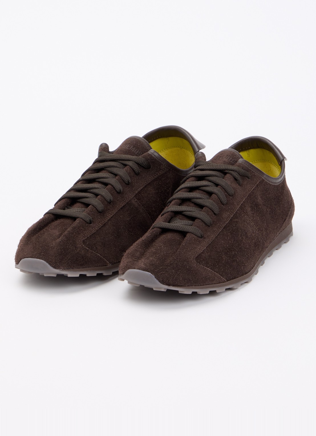Jacquemus Les Tennis sneaker van kalfssuède  - detail 3 donkerbruin