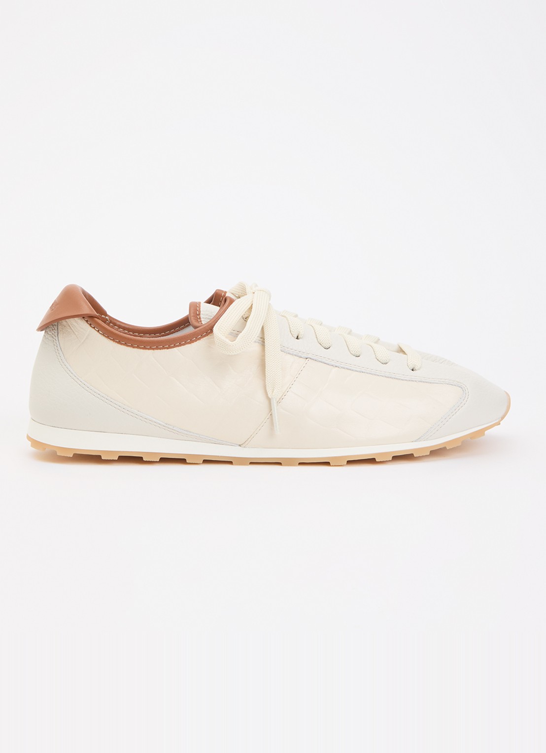 Jacquemus Les Tennis sneaker van leer - voorkant 5 creme