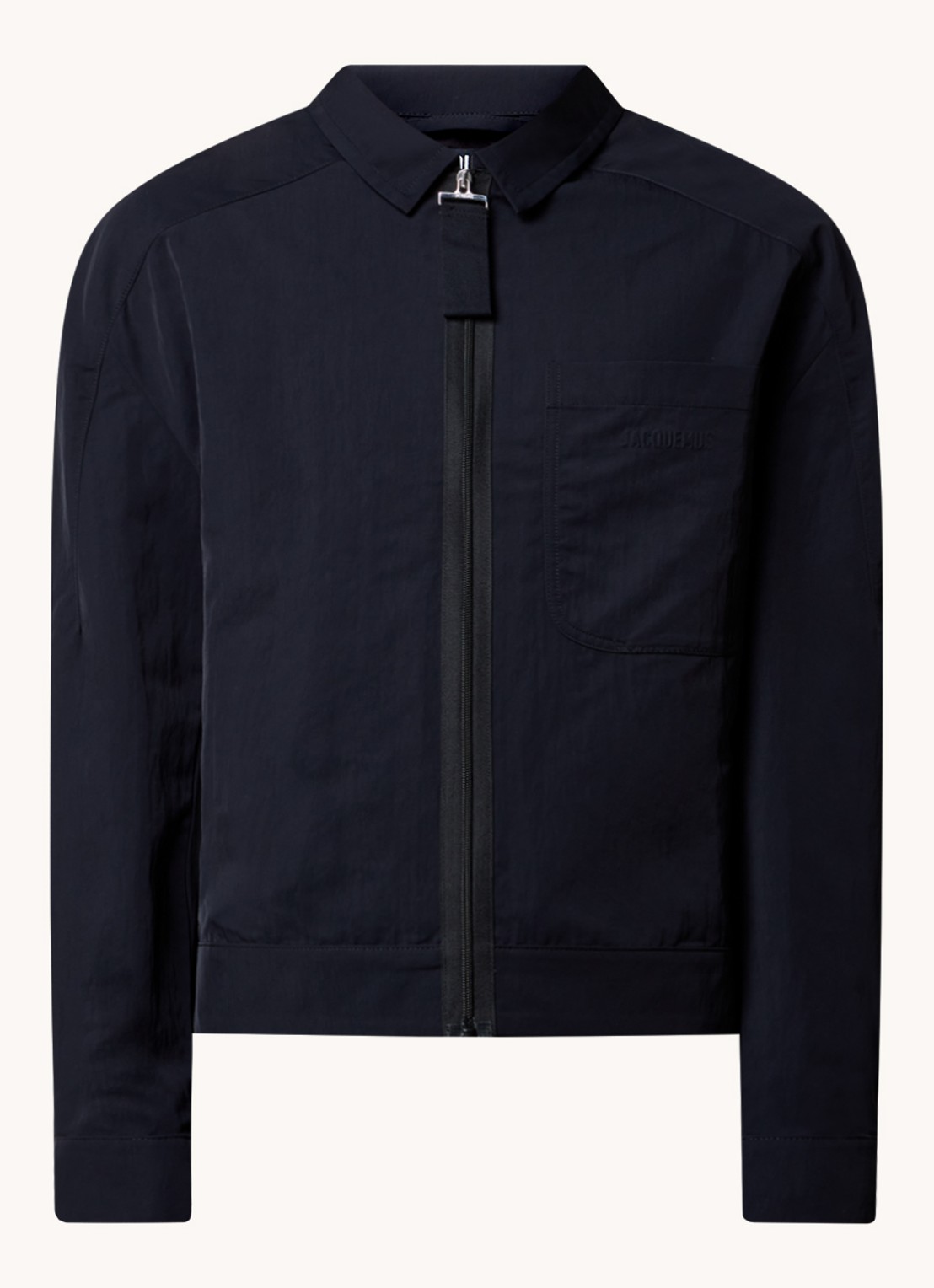 Jacquemus Linu jack met borstzak en logo - voorkant 5 zwart