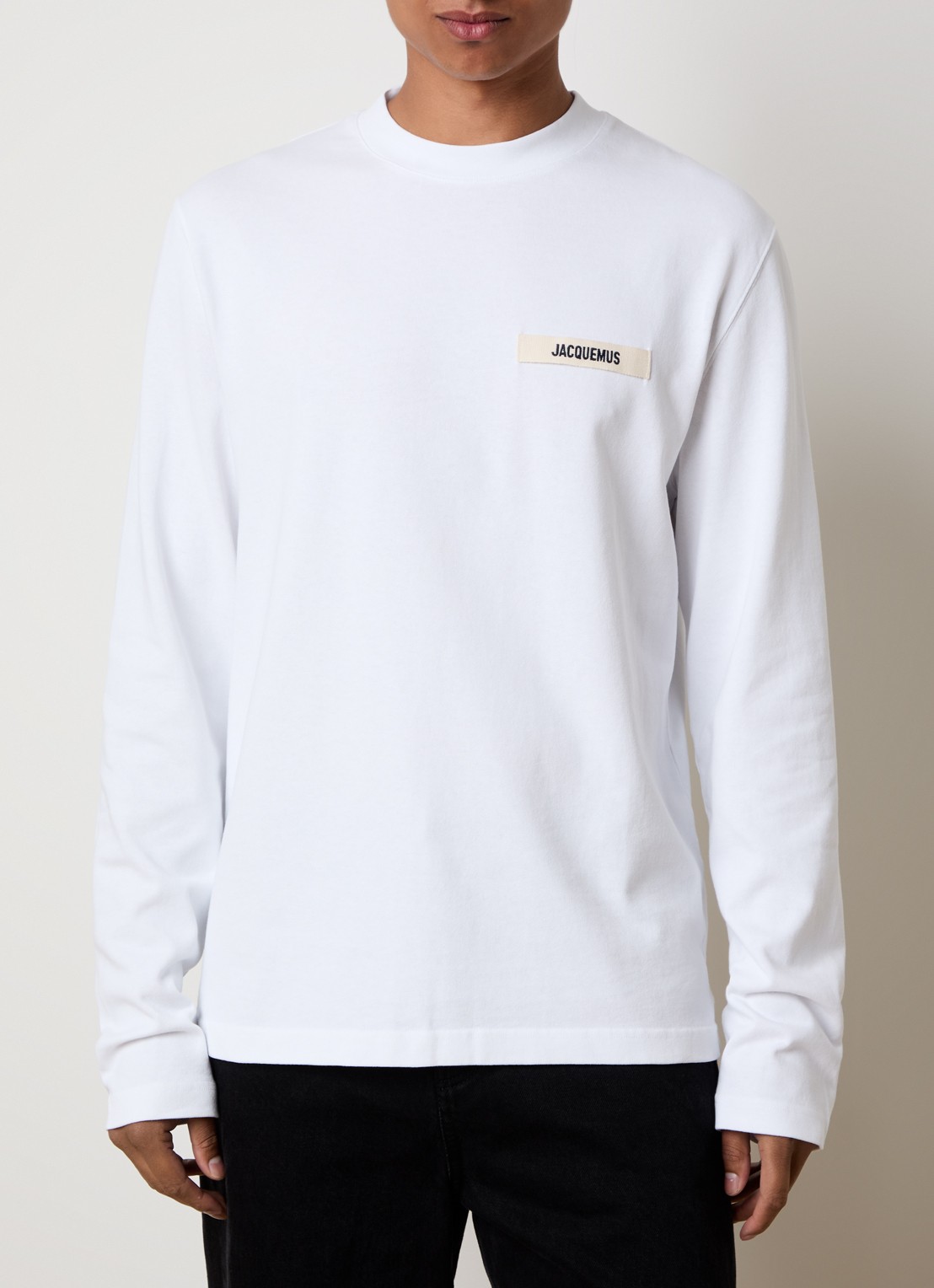 Jacquemus Longsleeve met logo - detail 4 wit