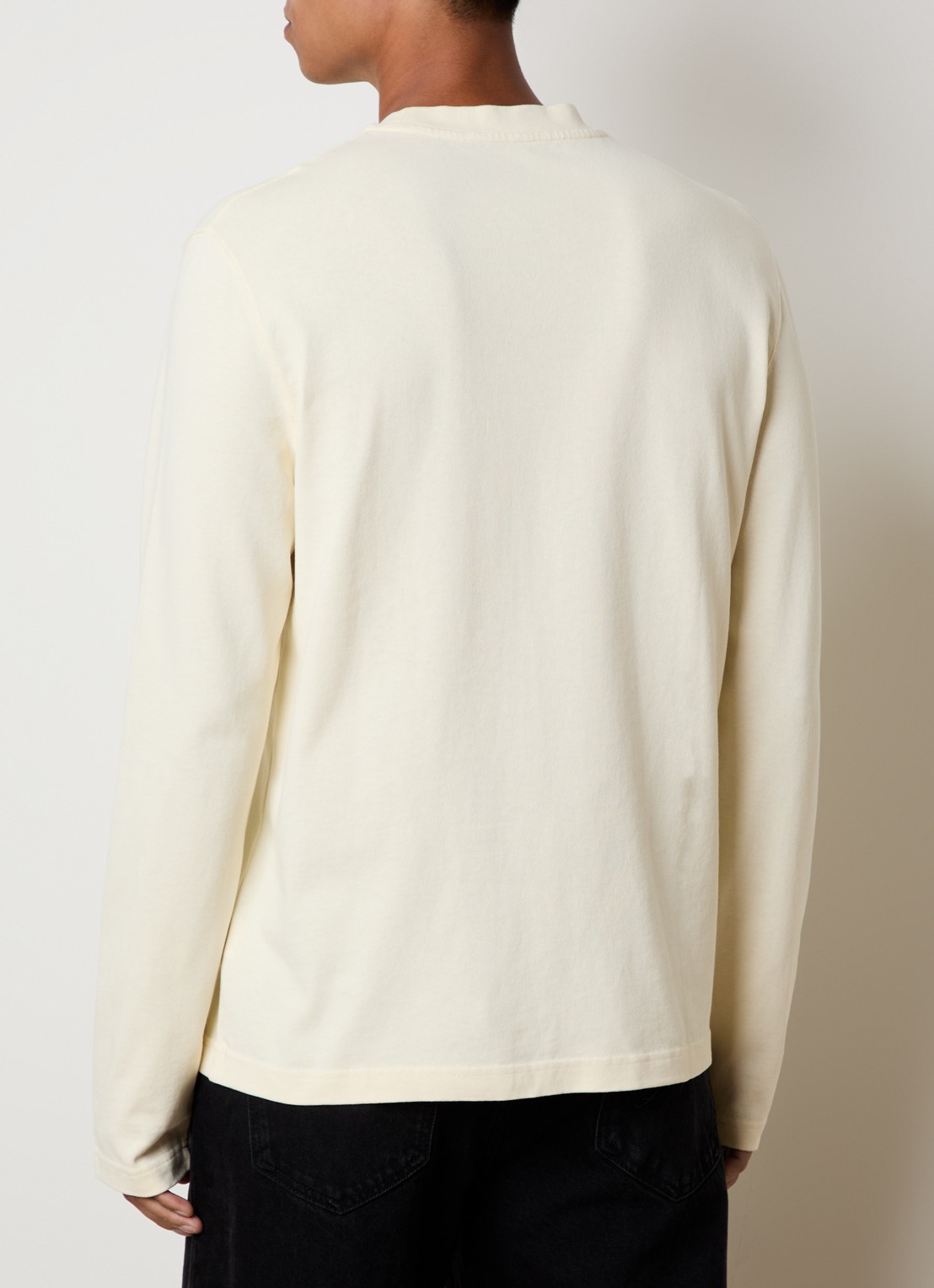 Jacquemus Longsleeve met logo - achterkant 3 lichtgeel