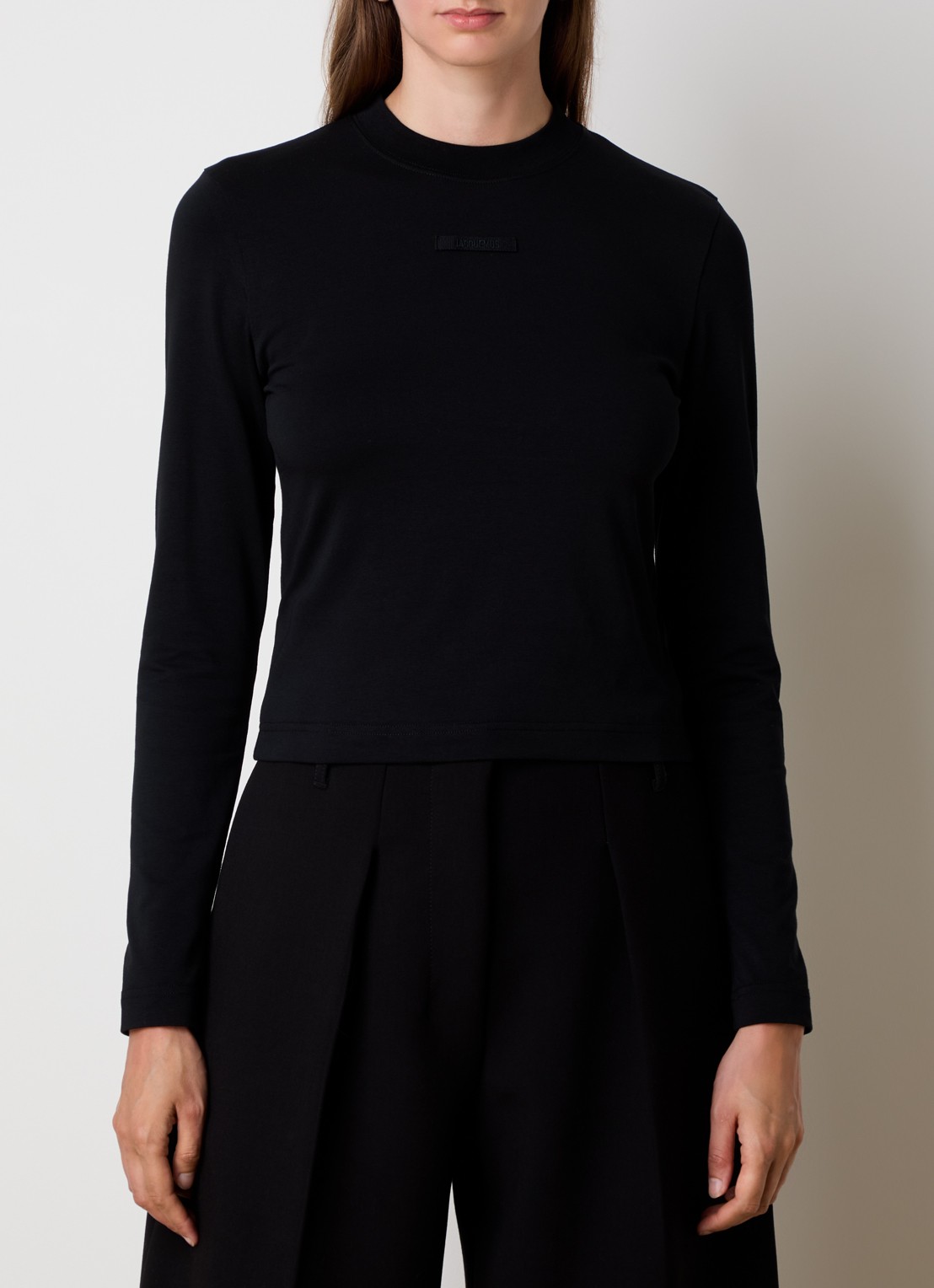Jacquemus Longsleeve met logo - detail 3 zwart