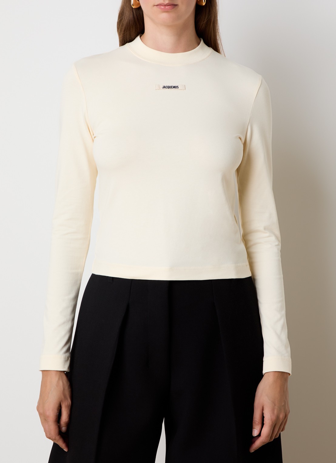 Jacquemus Longsleeve met logo - detail 3 beige