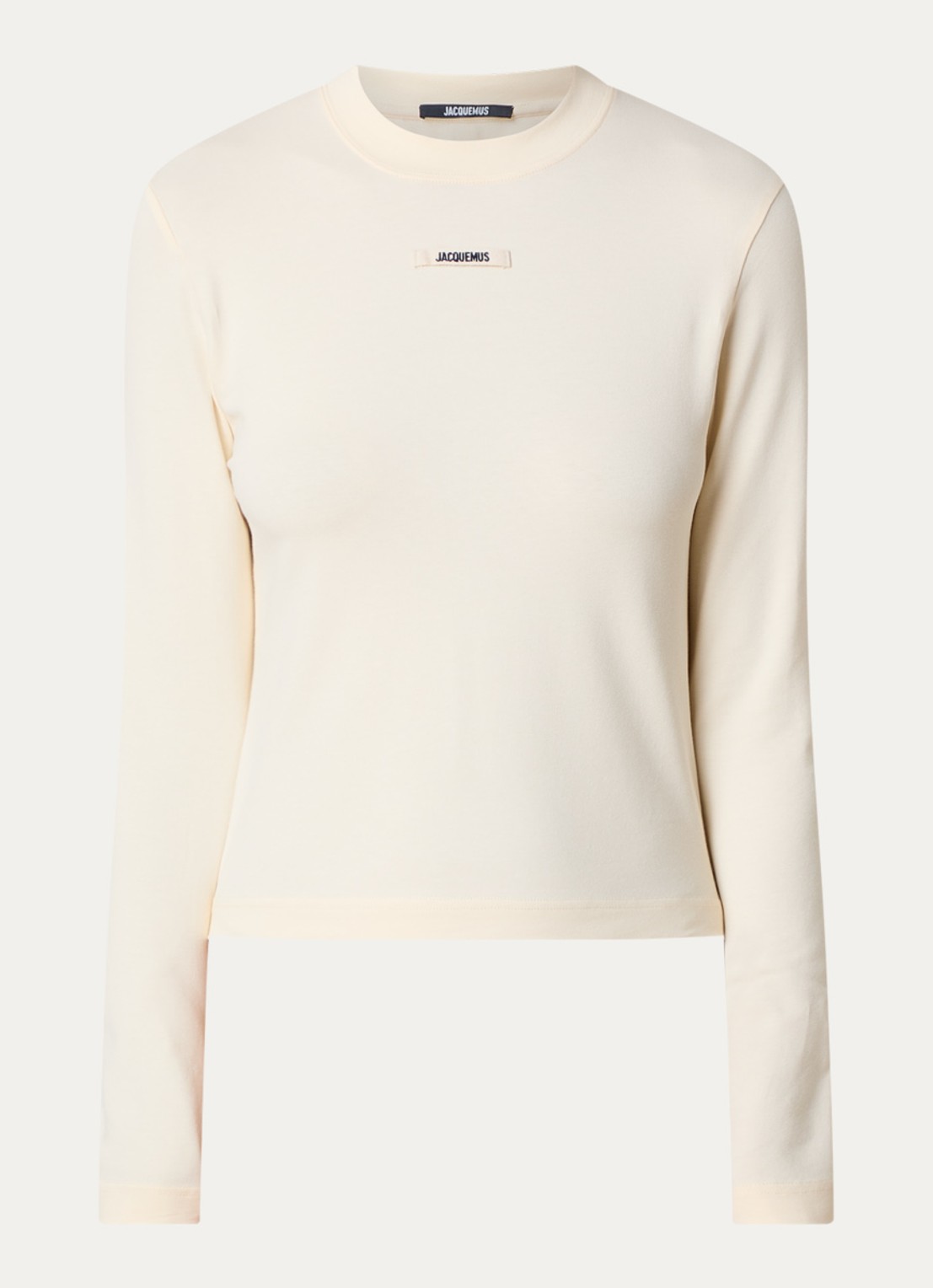 Jacquemus Longsleeve met logo - voorkant beige