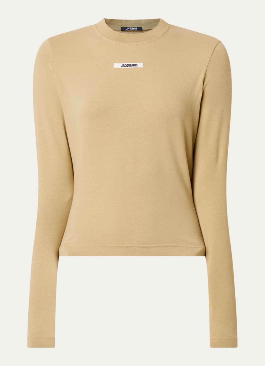 Jacquemus Longsleeve met logo - voorkant 4 donkerbeige