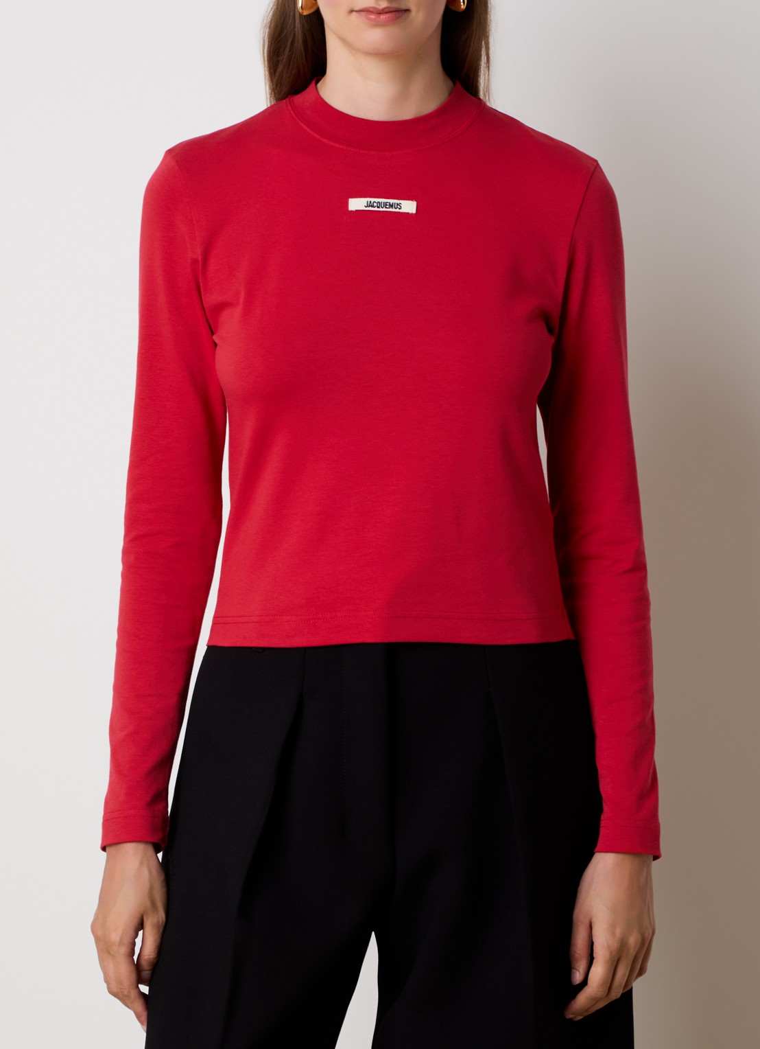 Jacquemus Longsleeve met logo - detail 3 rood
