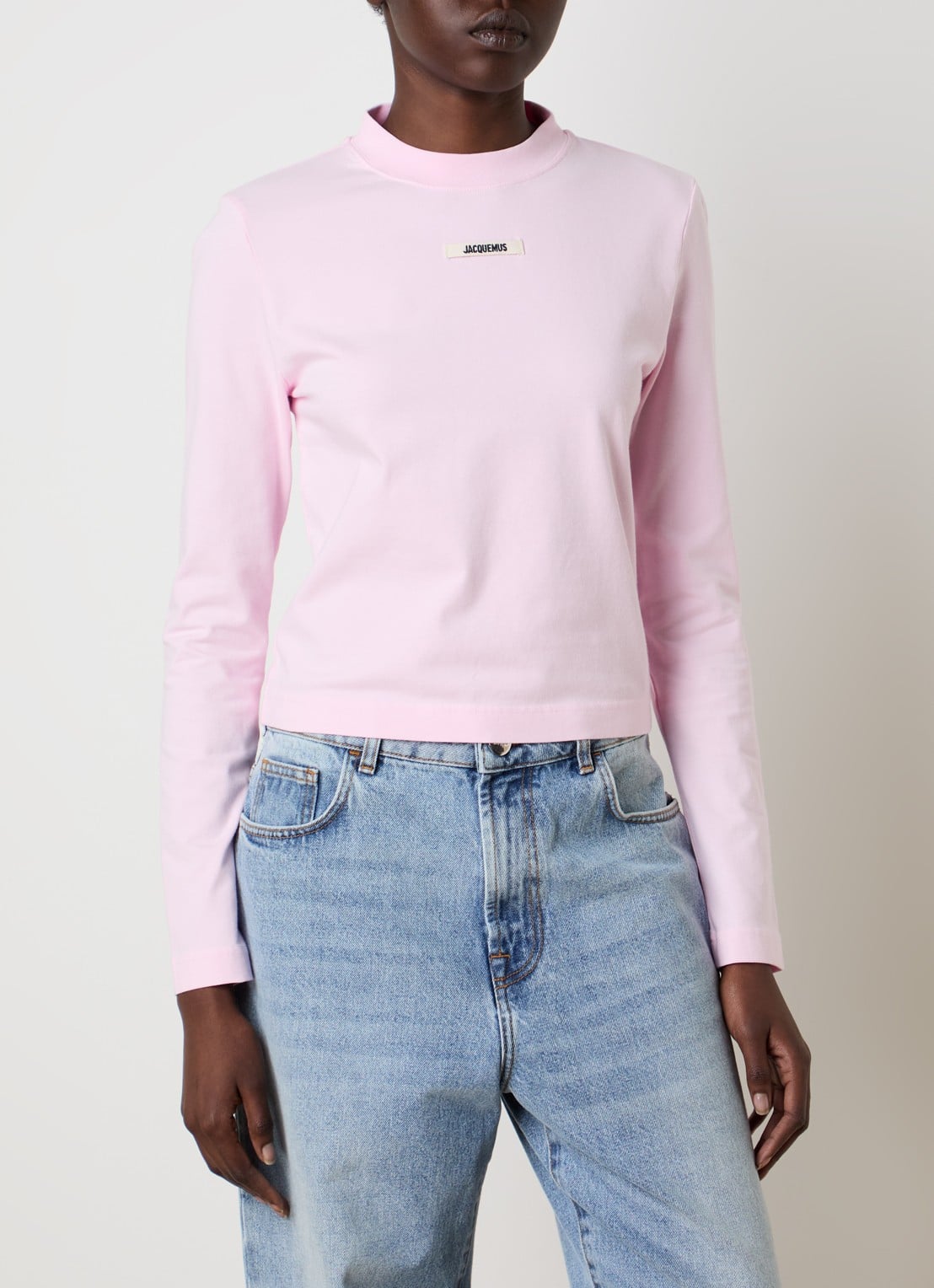 Jacquemus Longsleeve met logo - detail 3 roze