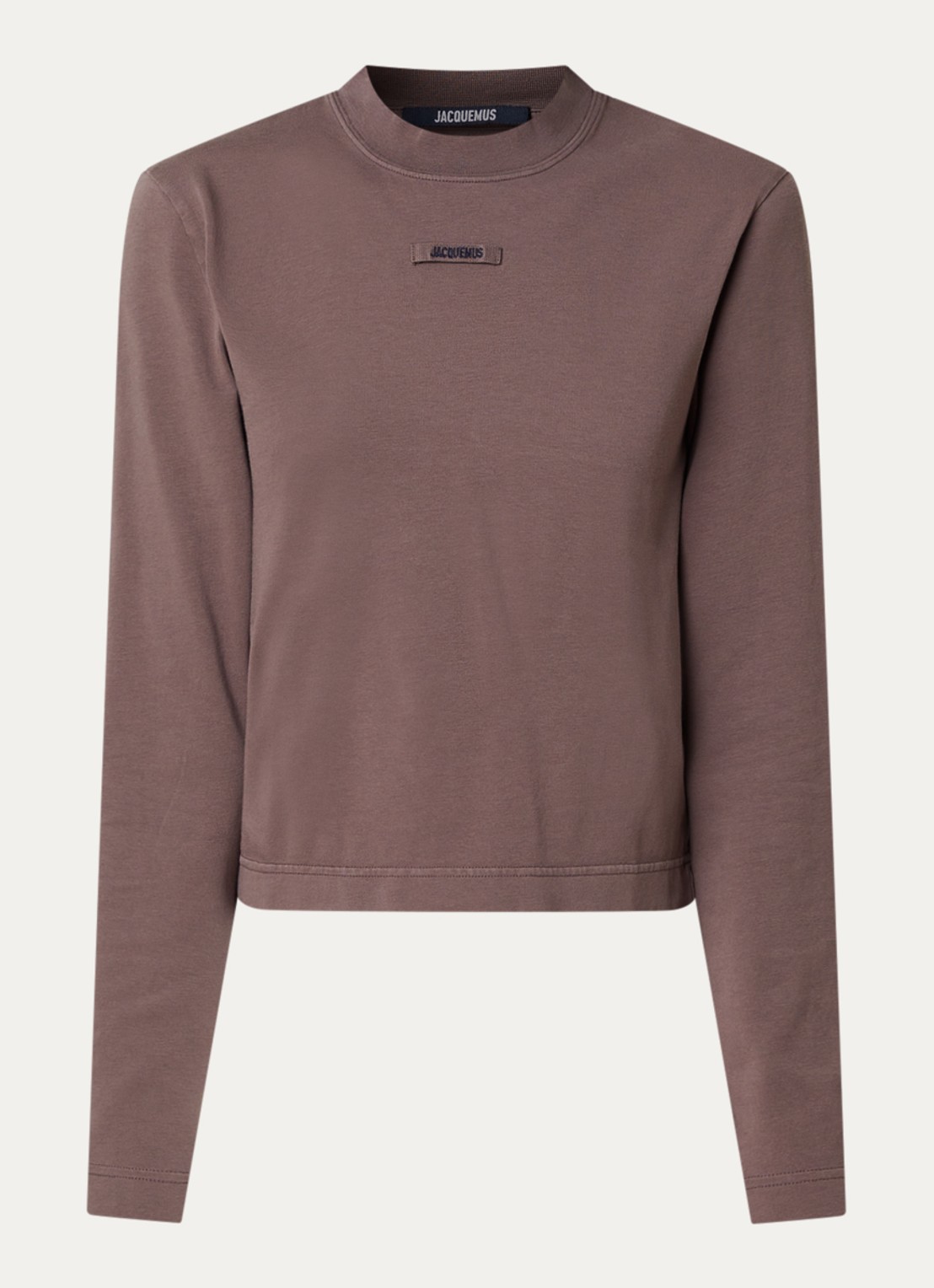 Jacquemus Longsleeve met logo - voorkant 2 taupe