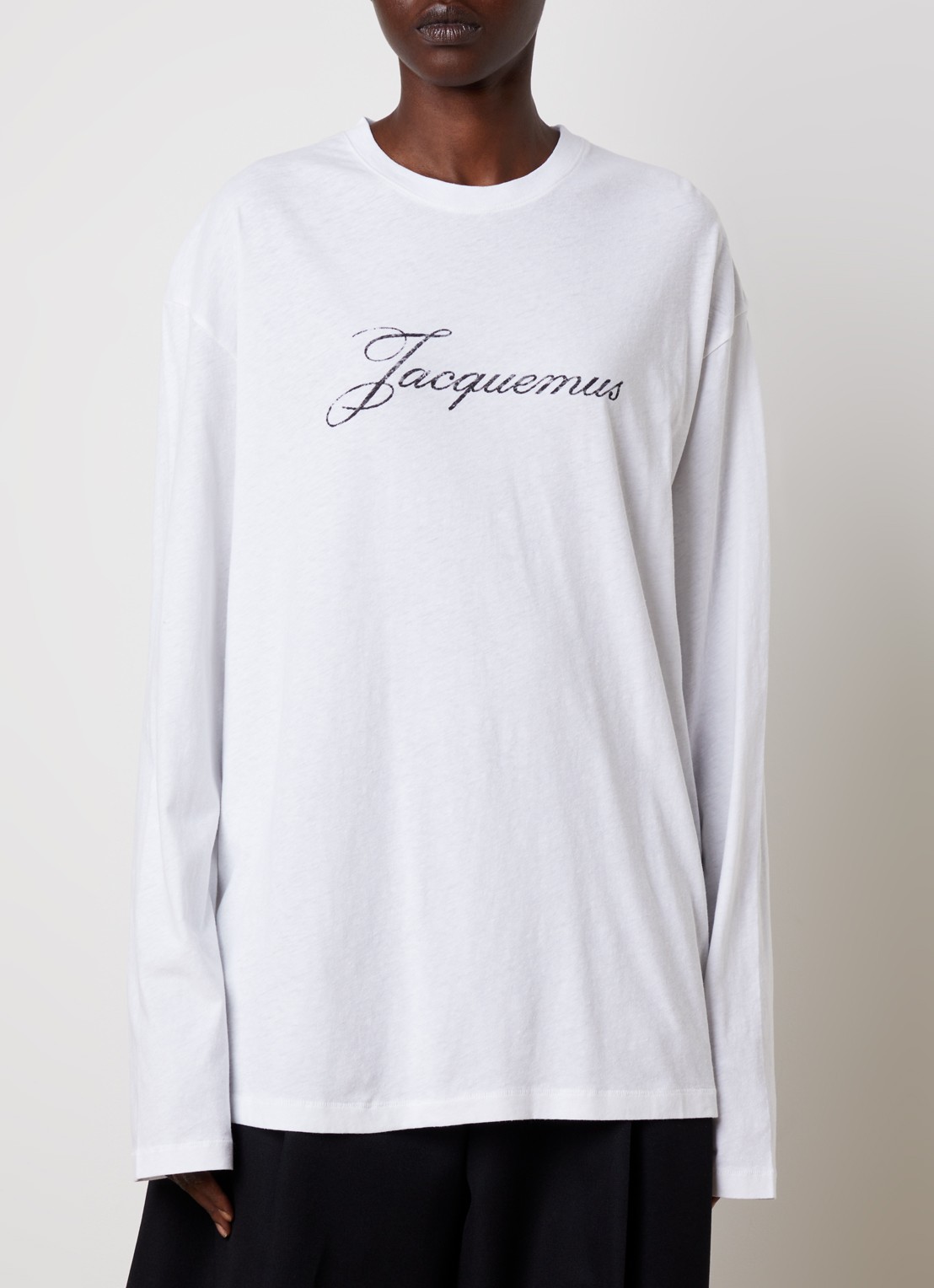 Jacquemus Longsleeve met logo - detail wit