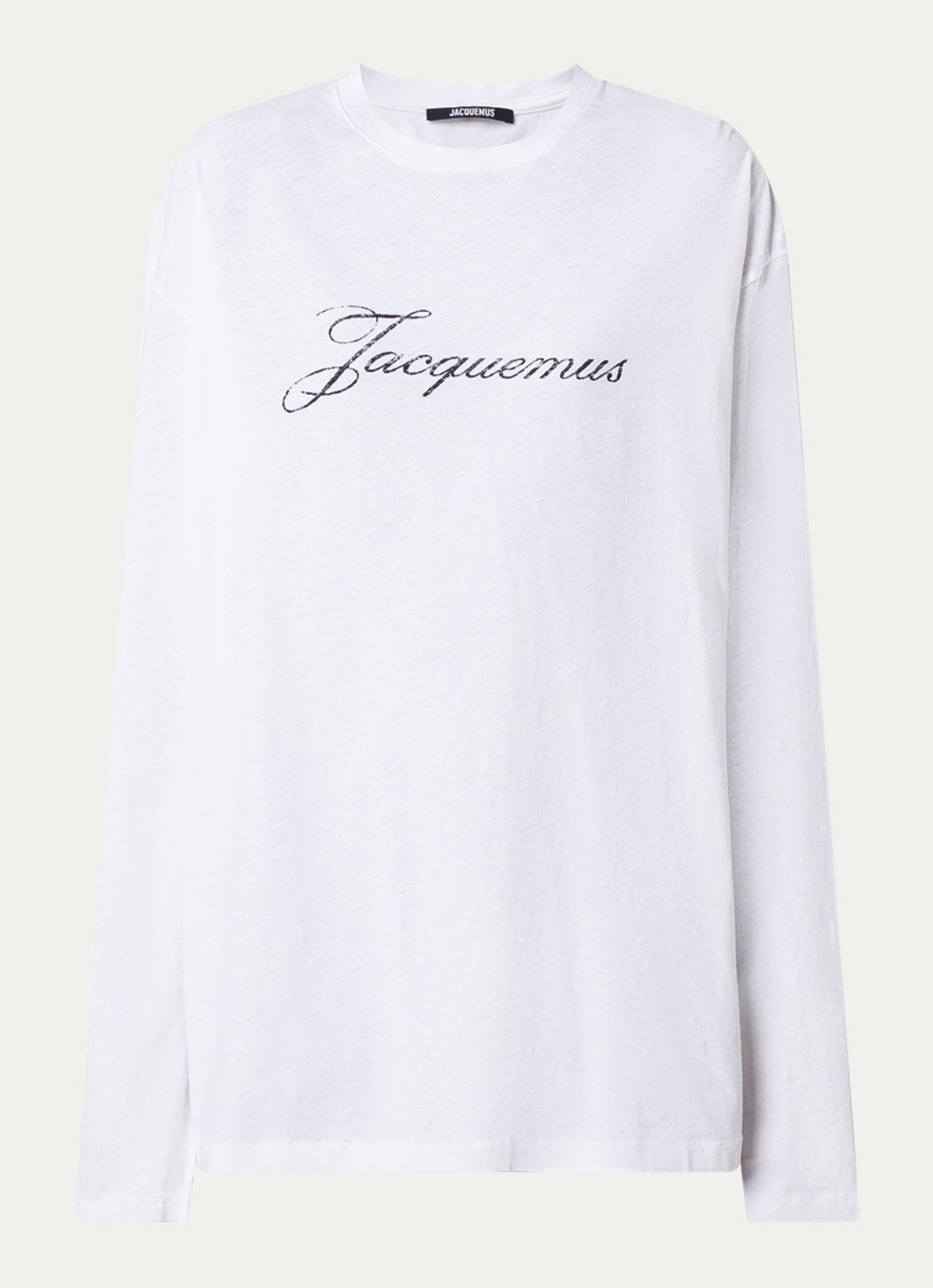 Jacquemus Longsleeve met logo - voorkant 3 wit