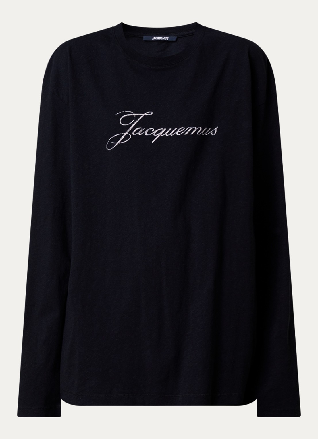 Jacquemus Longsleeve met logo - voorkant 2 zwart