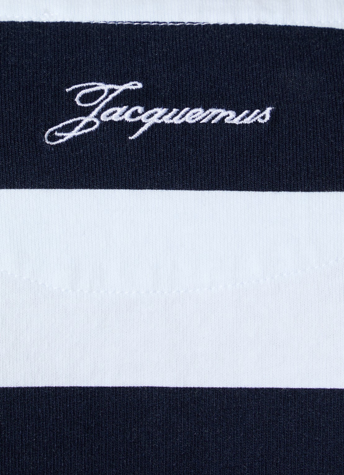 Jacquemus Longsleeve met streepprint - detail 2 donkerblauw