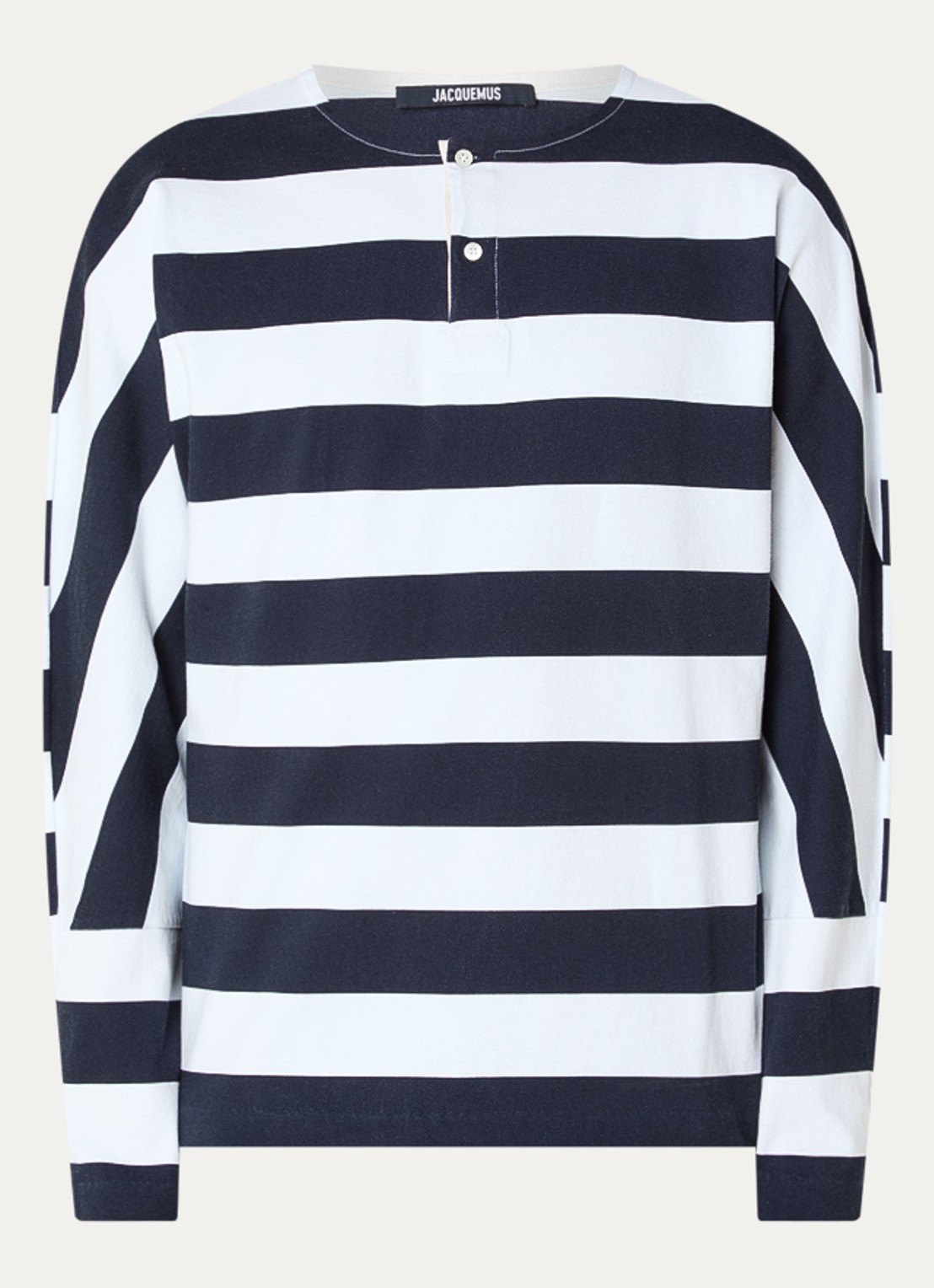 Jacquemus Longsleeve met streepprint - voorkant 4 donkerblauw