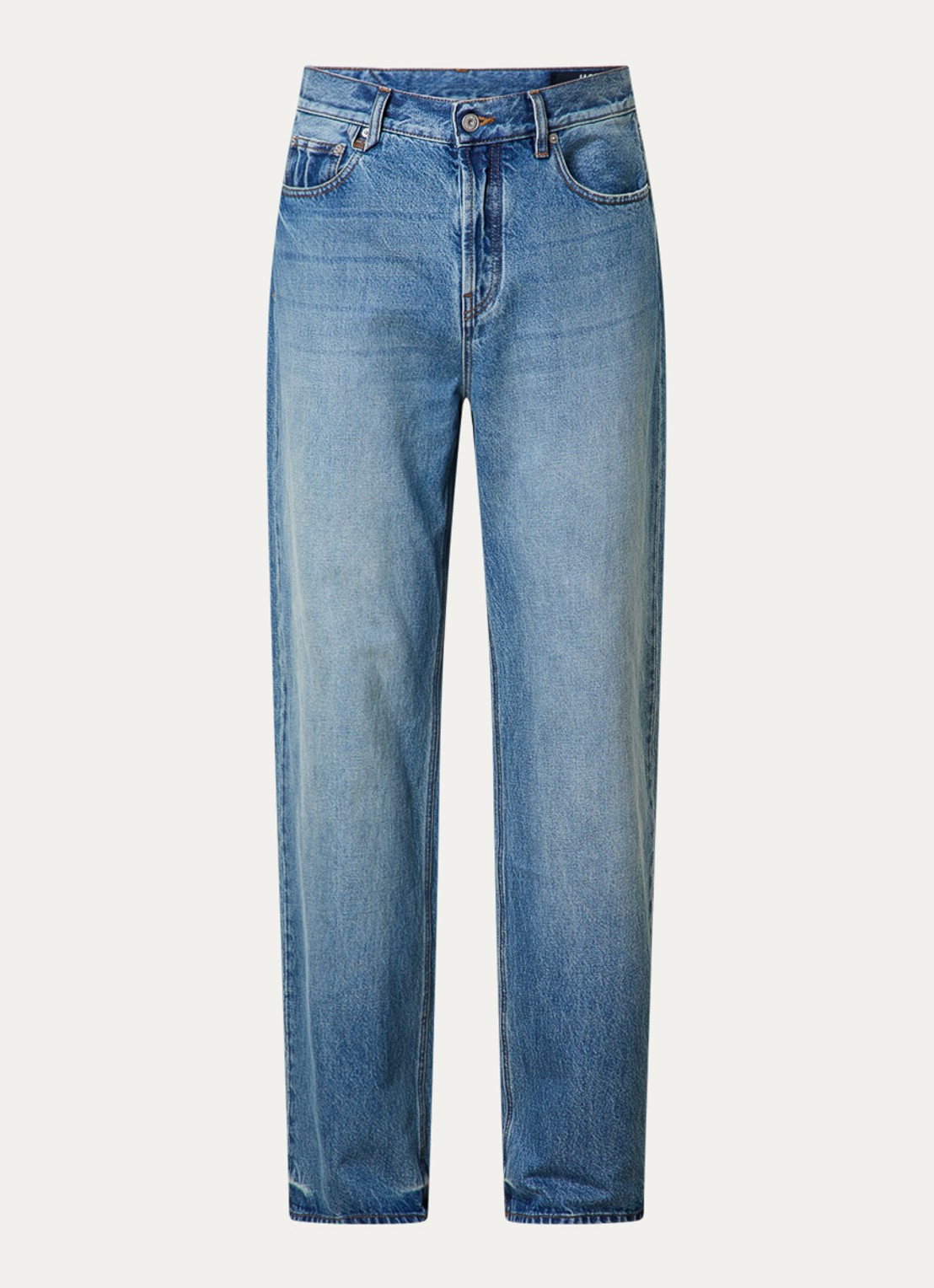 Jacquemus Loose fit jeans met medium wassing en steekzakken - voorkant indigo