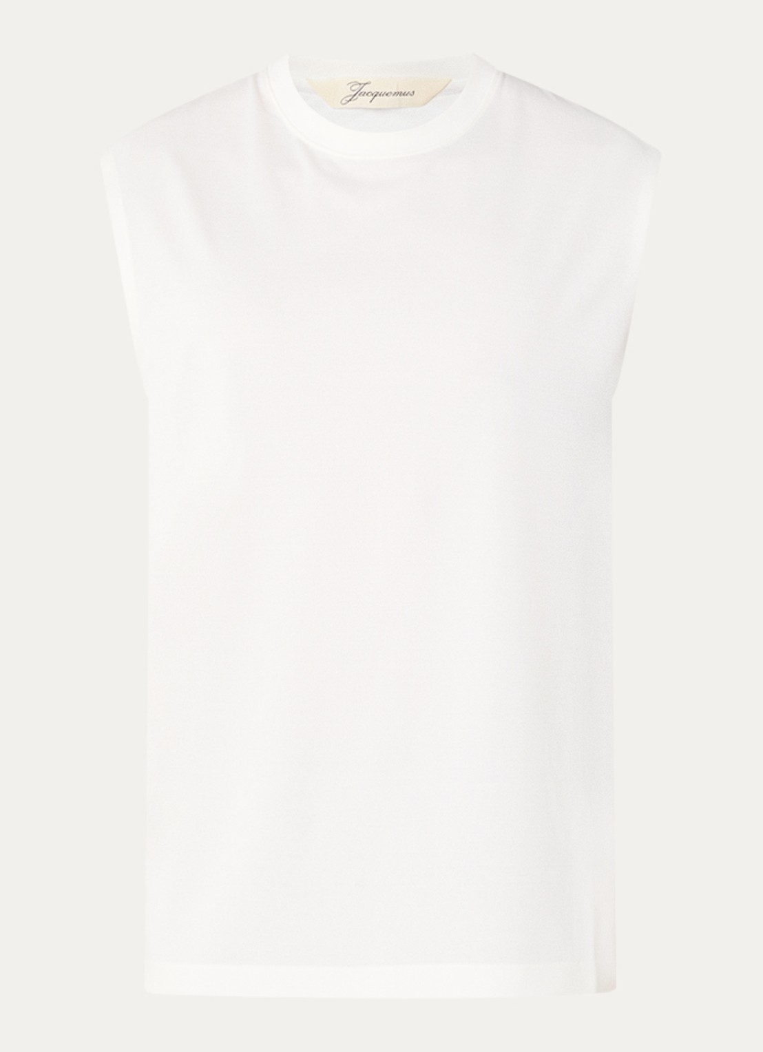 Jacquemus Marcel tanktop met ronde hals - voorkant 3 wit