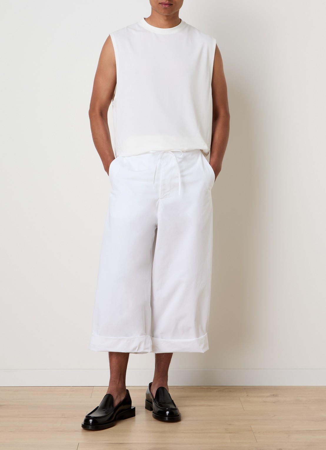Jacquemus Marcel tanktop met ronde hals - voorkant 4 wit