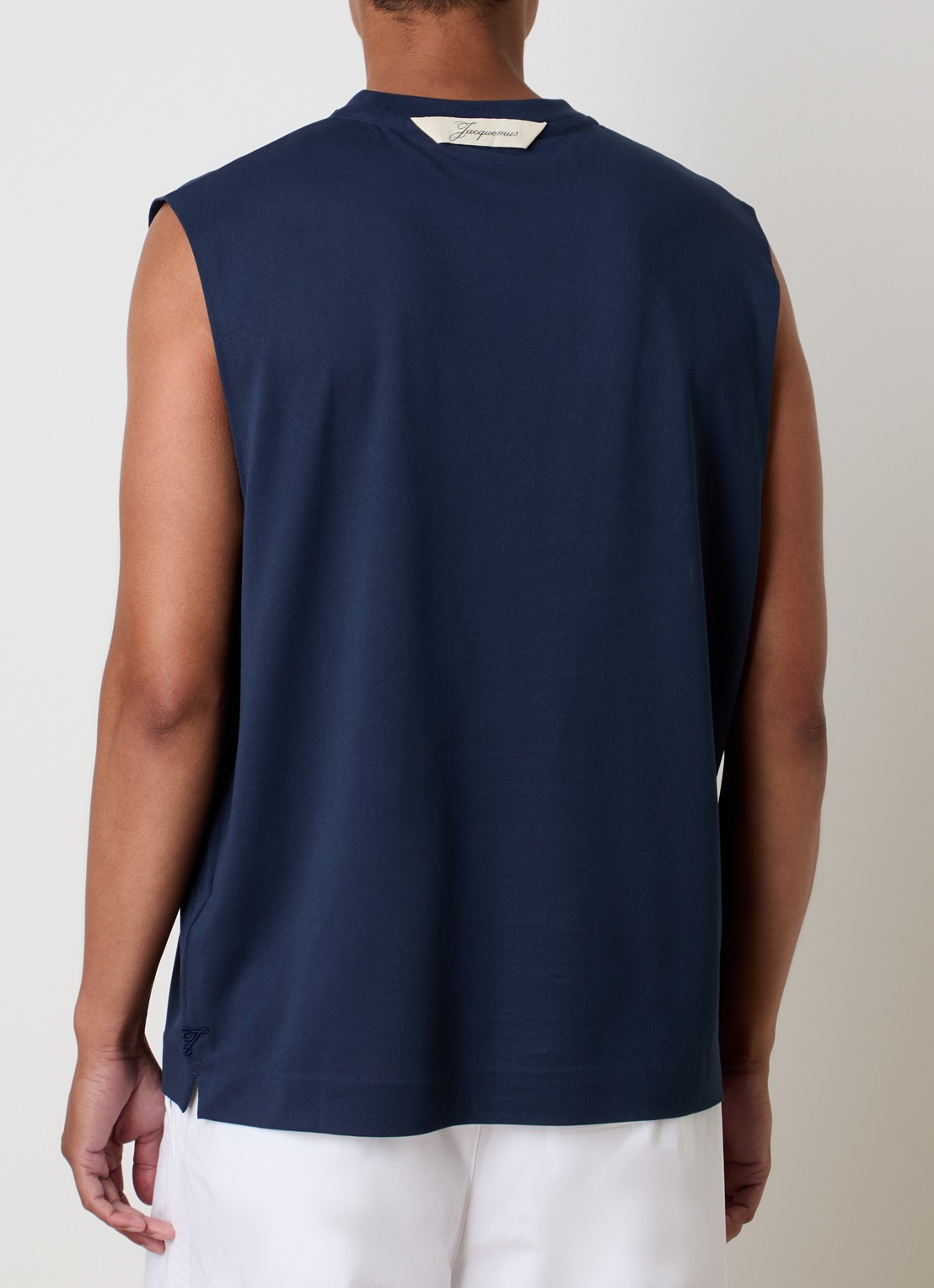 Jacquemus Marcel tanktop met ronde hals - achterkant indigo