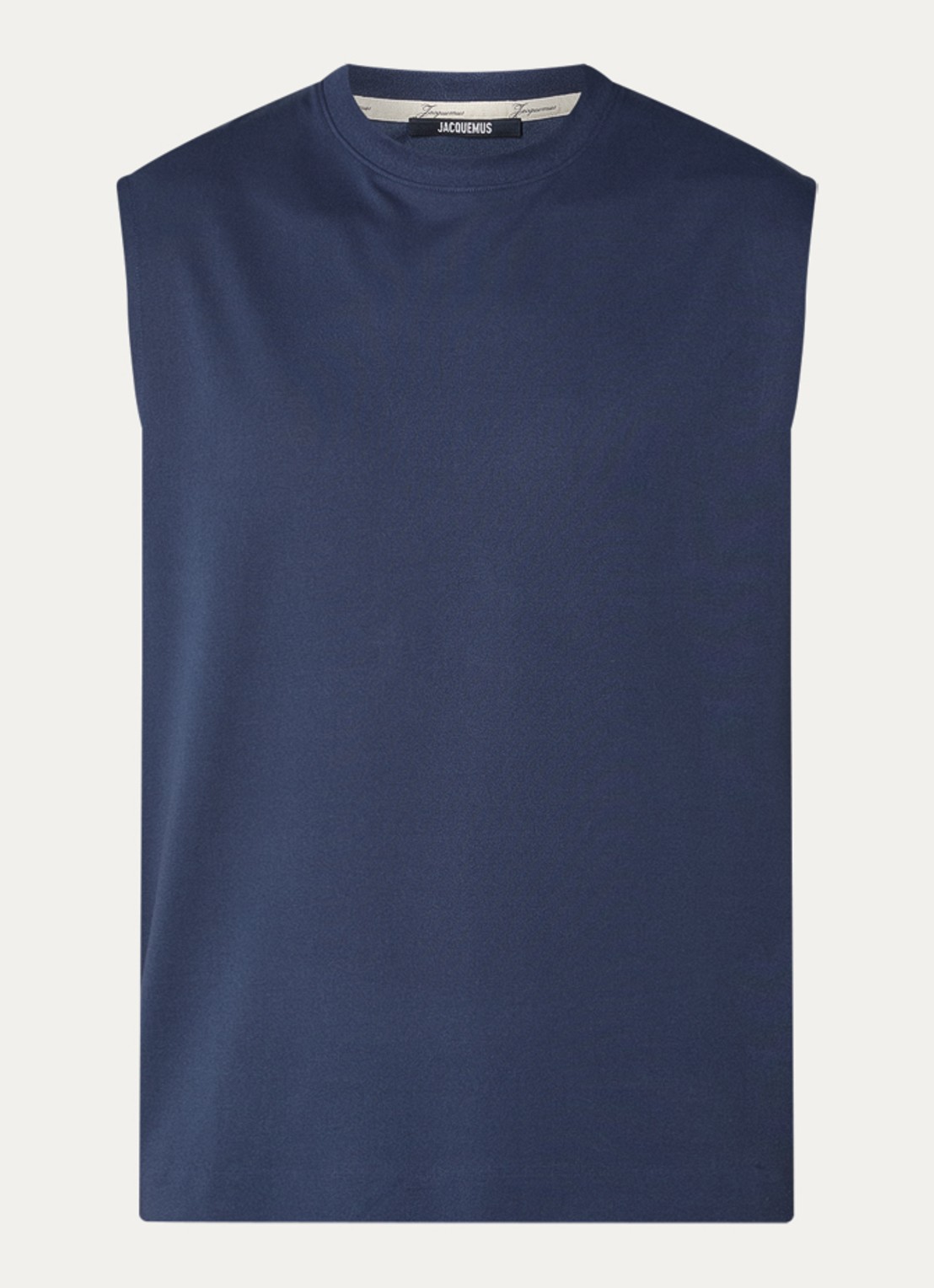 Jacquemus Marcel tanktop met ronde hals - voorkant 2 indigo